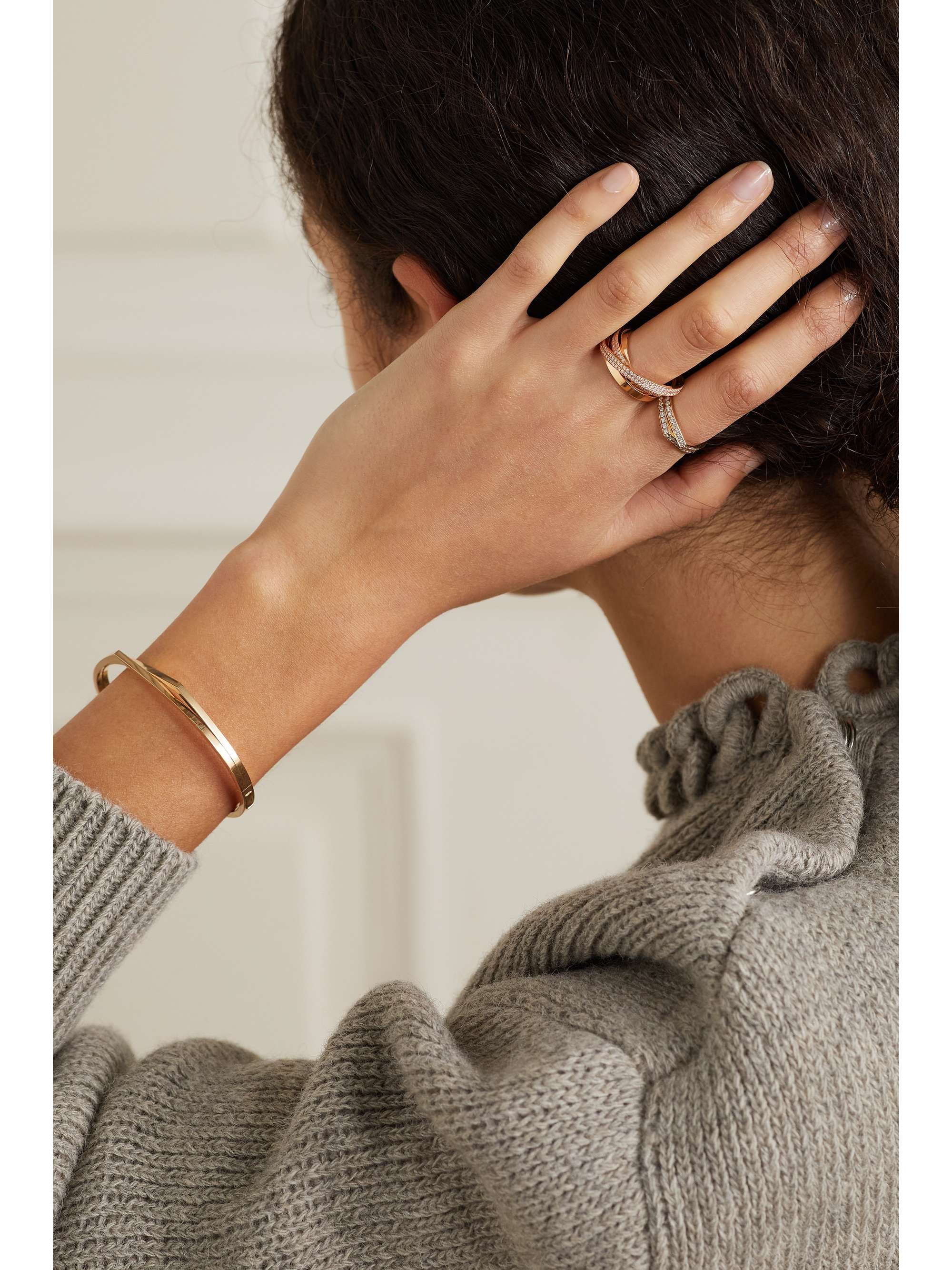 REPOSSI Technical Berbère 18-karat rose gold diamond ring