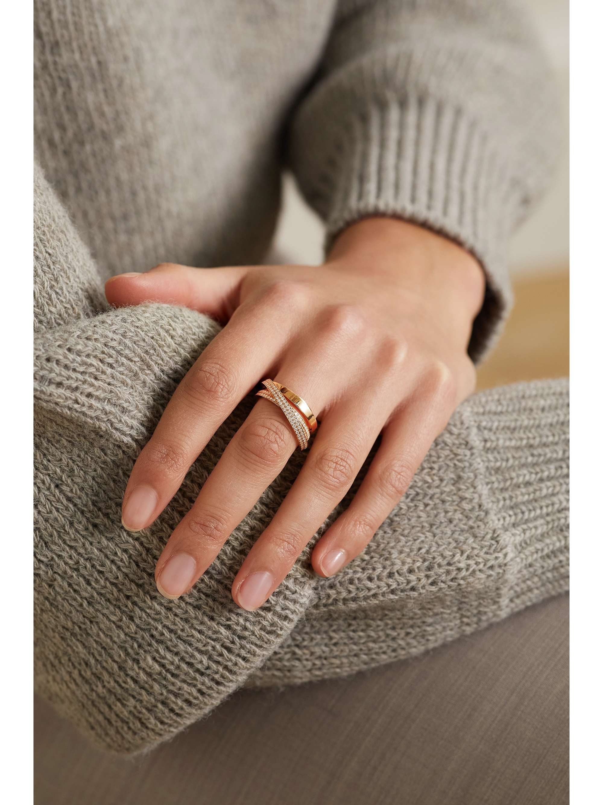 REPOSSI Technical Berbère 18-karat rose gold diamond ring