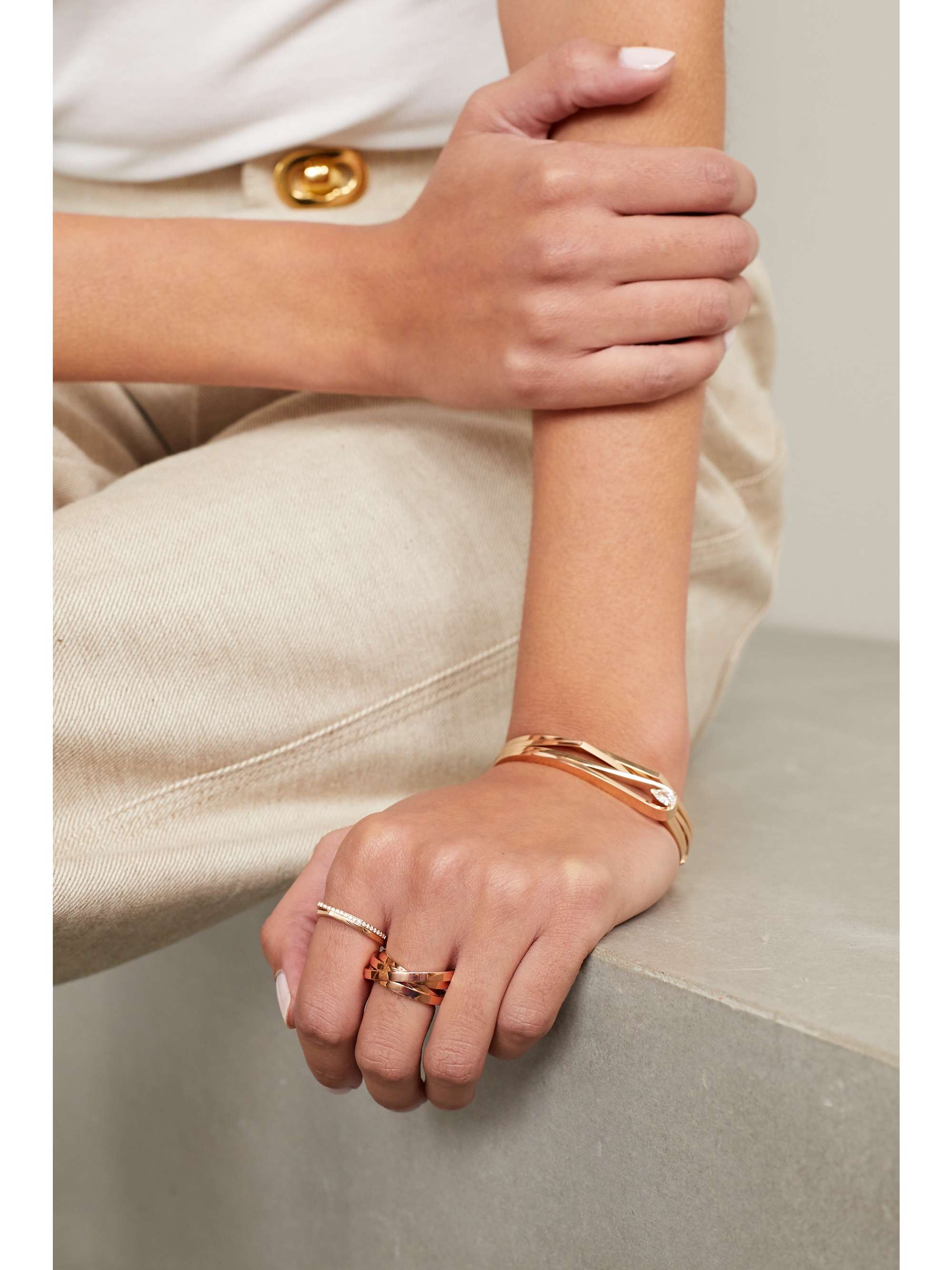 REPOSSI Technical Berbère 18-karat rose gold ring