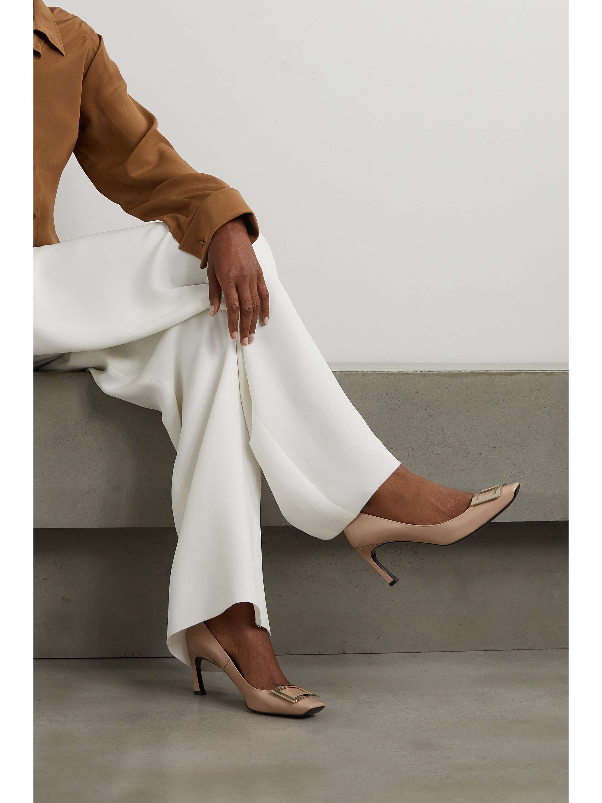 ROGER VIVIER Belle Vivier Trompette patent-leather pumps