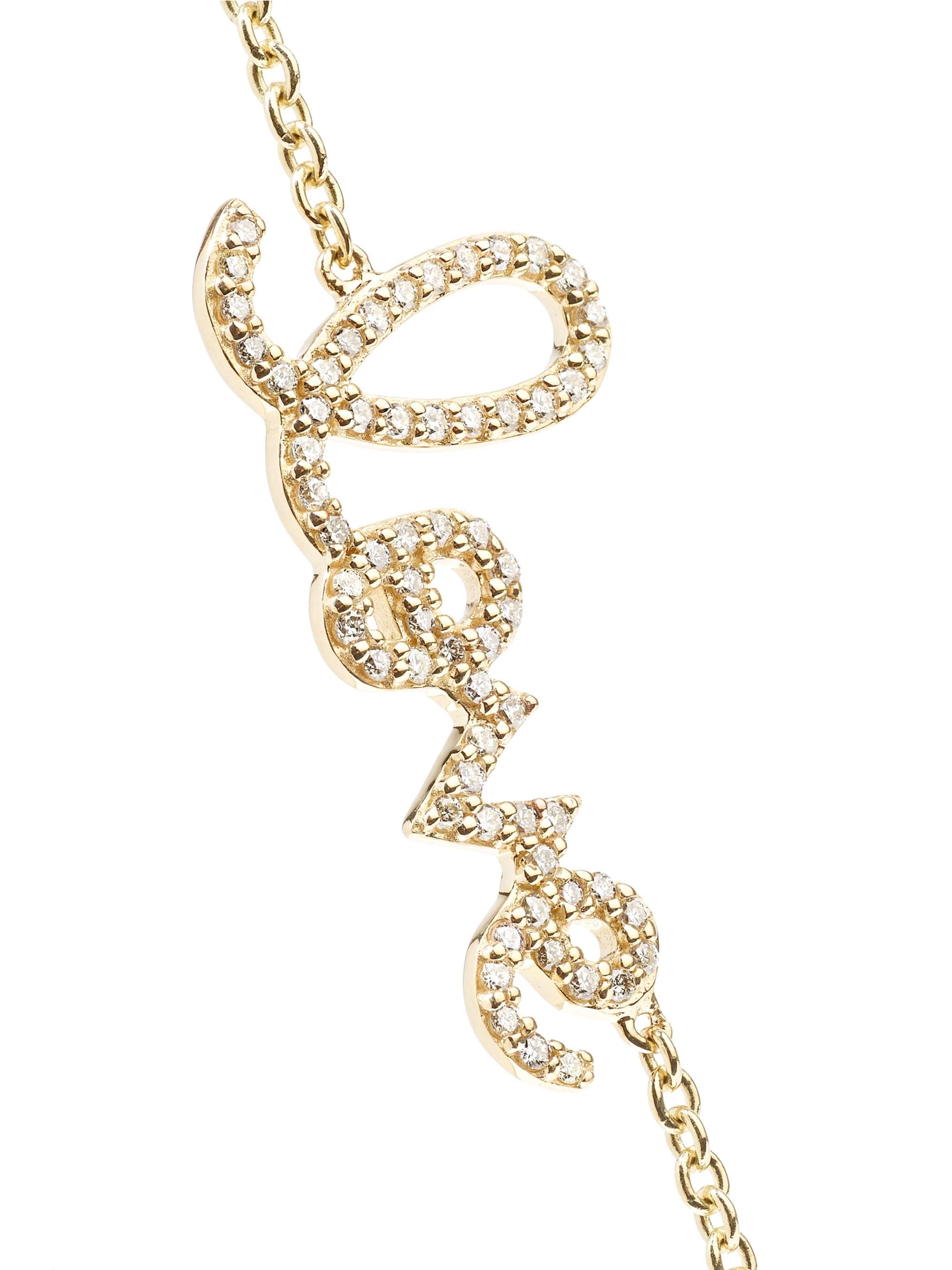 SYDNEY EVAN Love medium 14-karat gold diamond bracelet