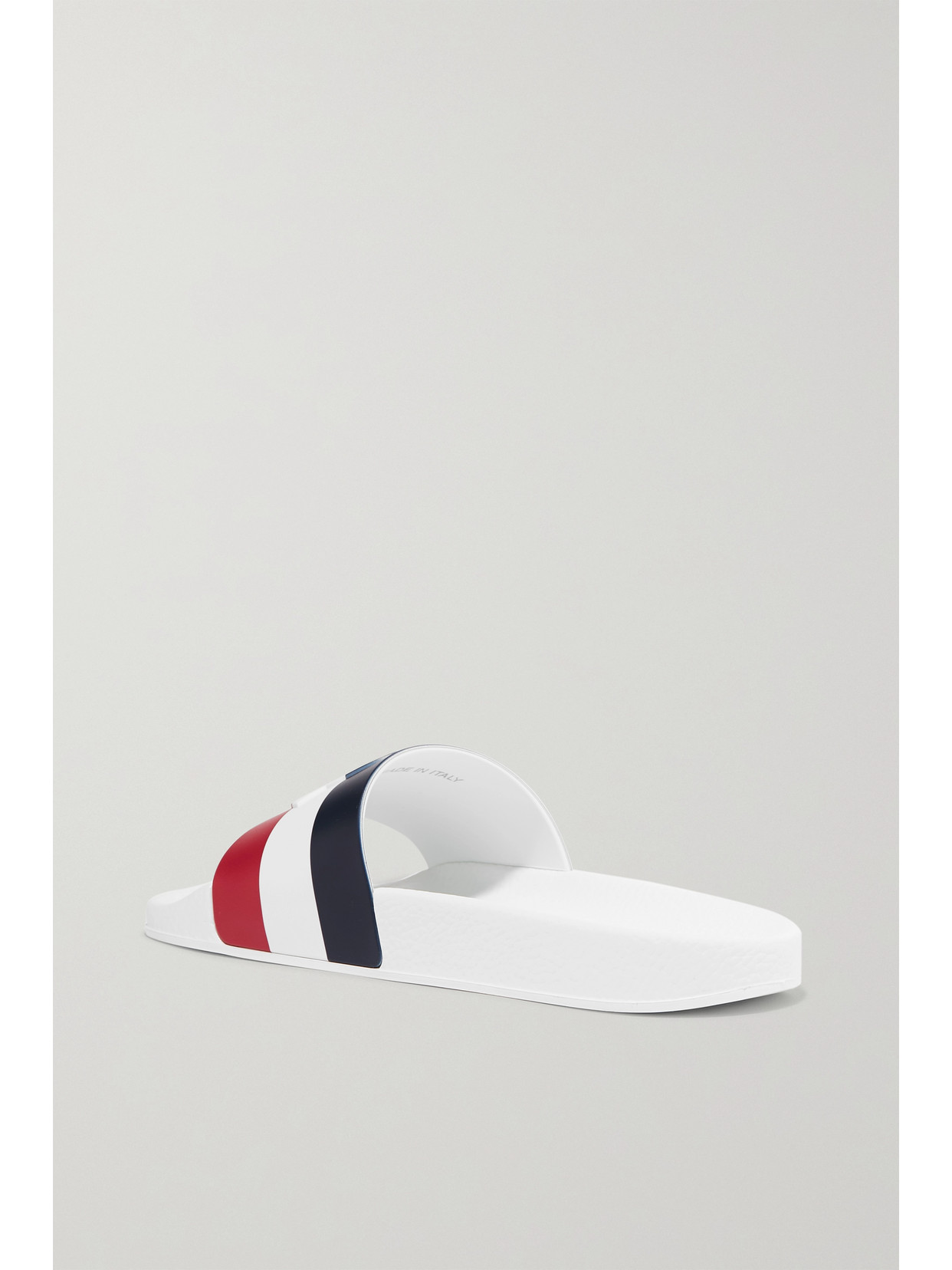 MONCLER STRIPED RUBBER SLIDES