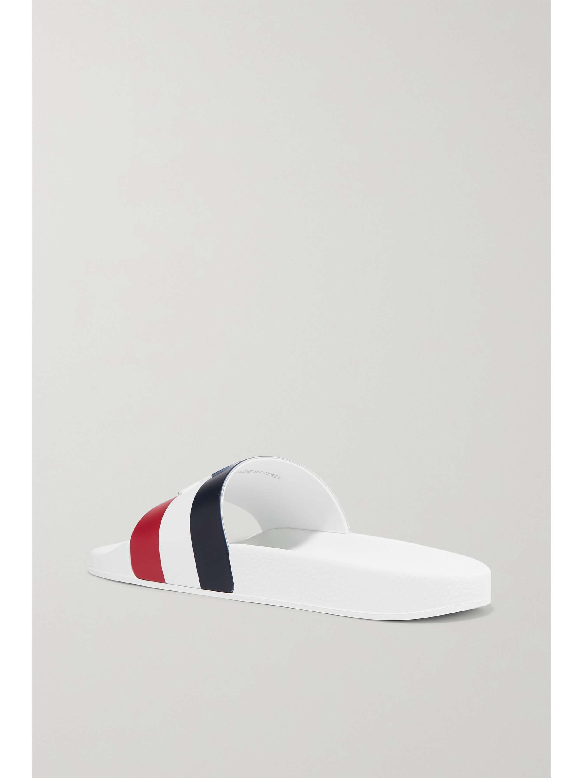 MONCLER Striped rubber slides