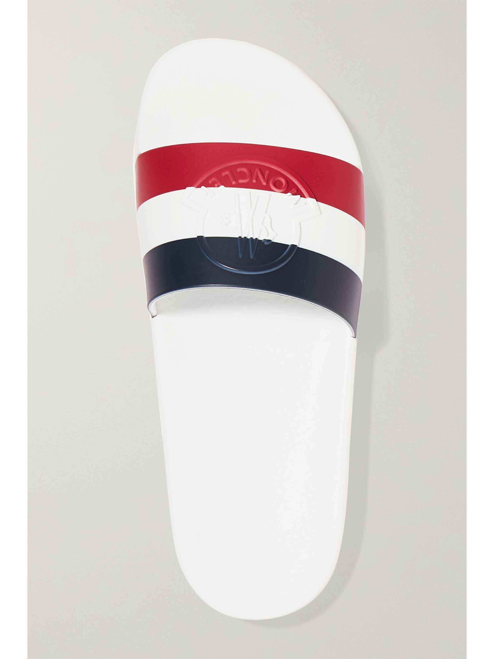 MONCLER Striped rubber slides