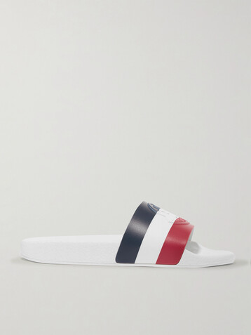 Moncler Striped rubber slides