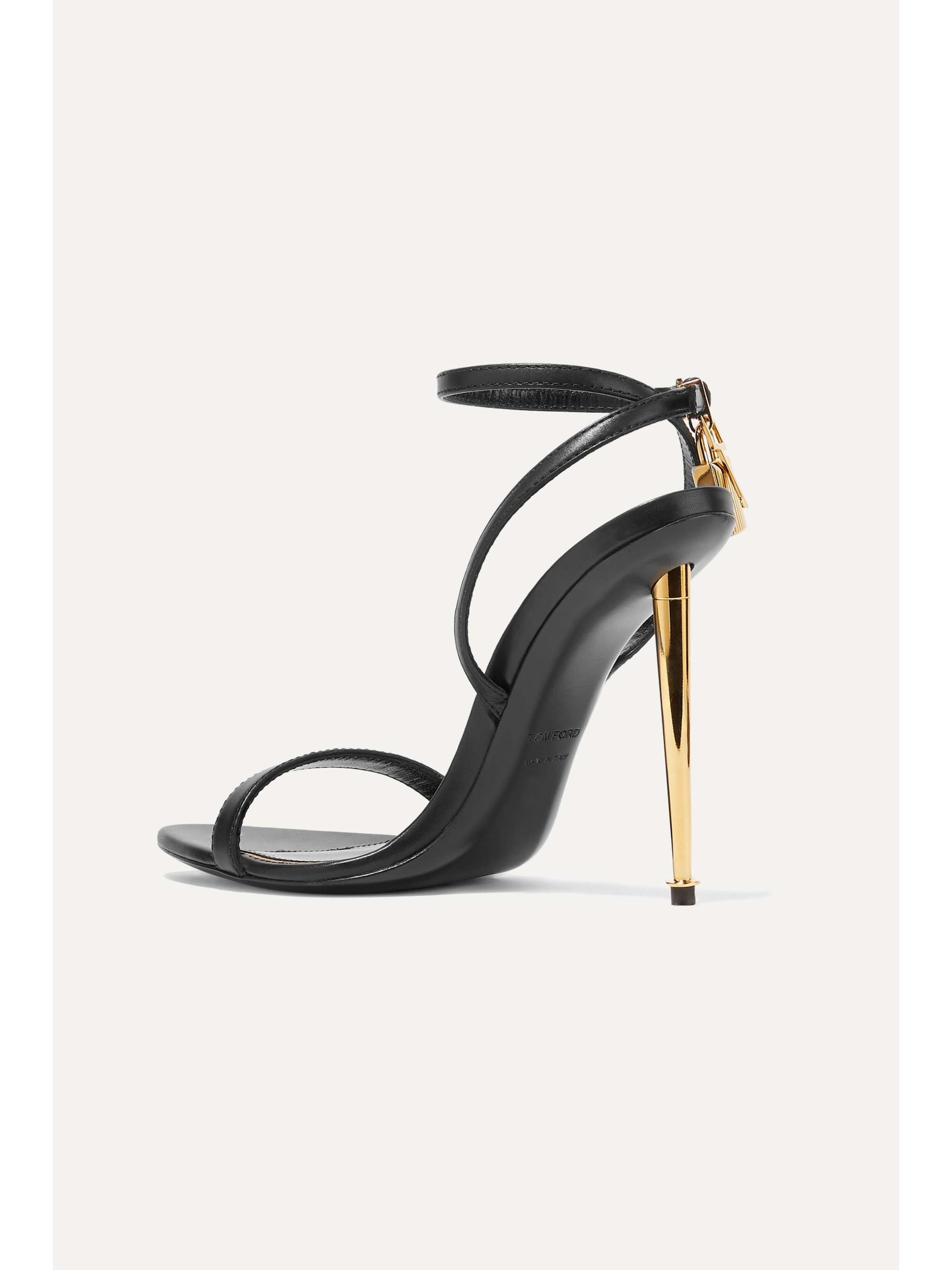 TOM FORD Padlock leather sandals | NET-A-PORTER