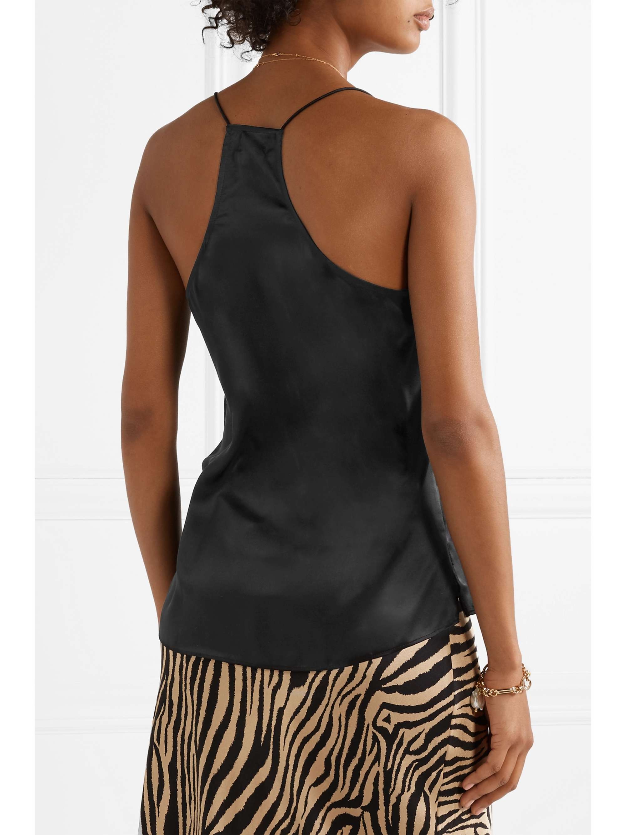 CAMI NYC The Racer lace-trimmed silk-charmeuse camisole
