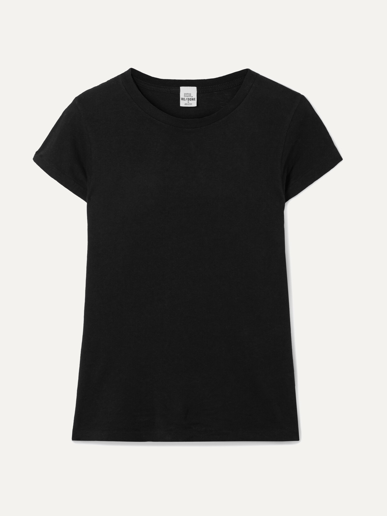 Shop Re/done + Hanes 1960s Cotton-jersey T-shirt In Black