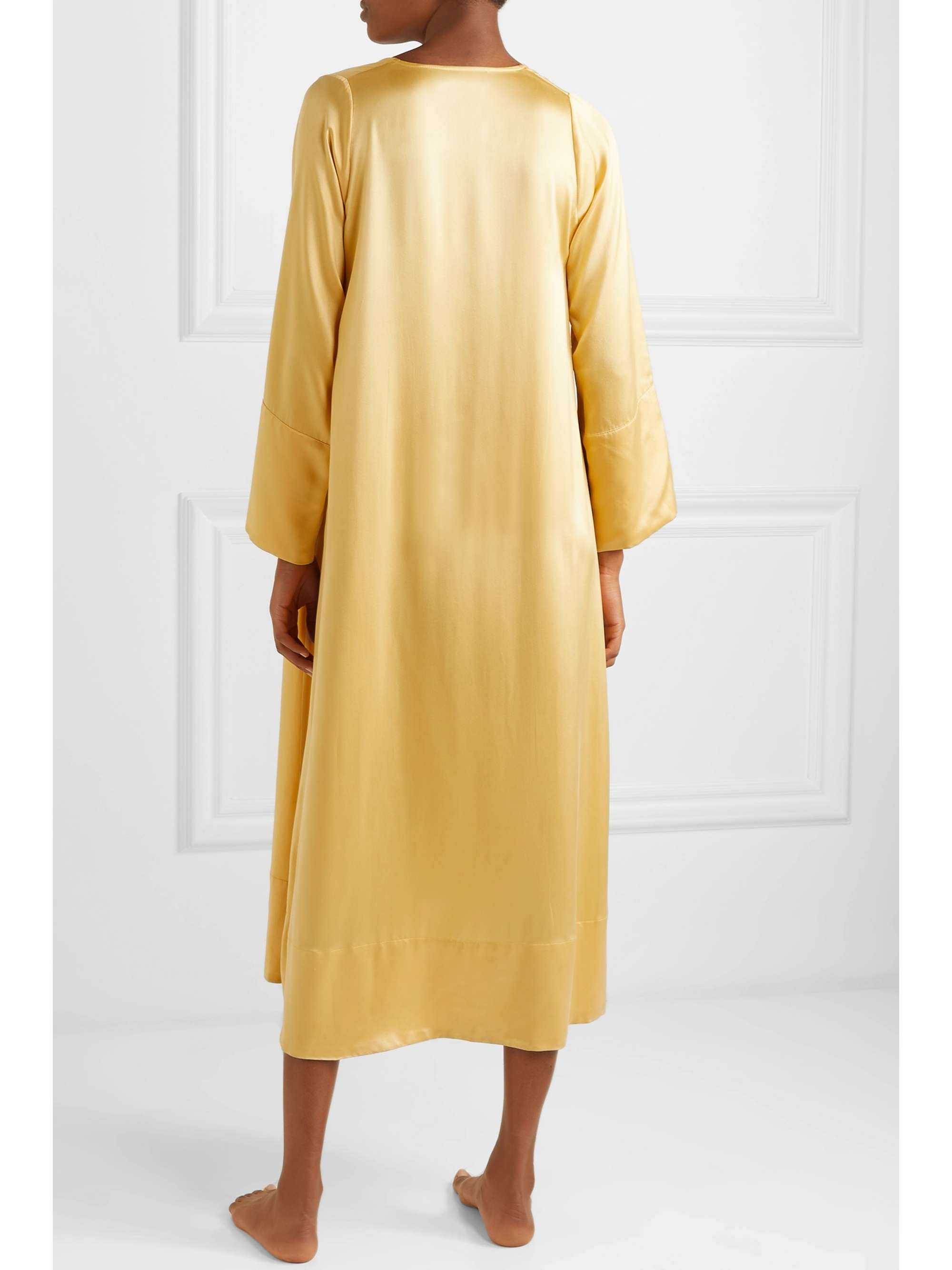 ASCENO Washed-silk dress
