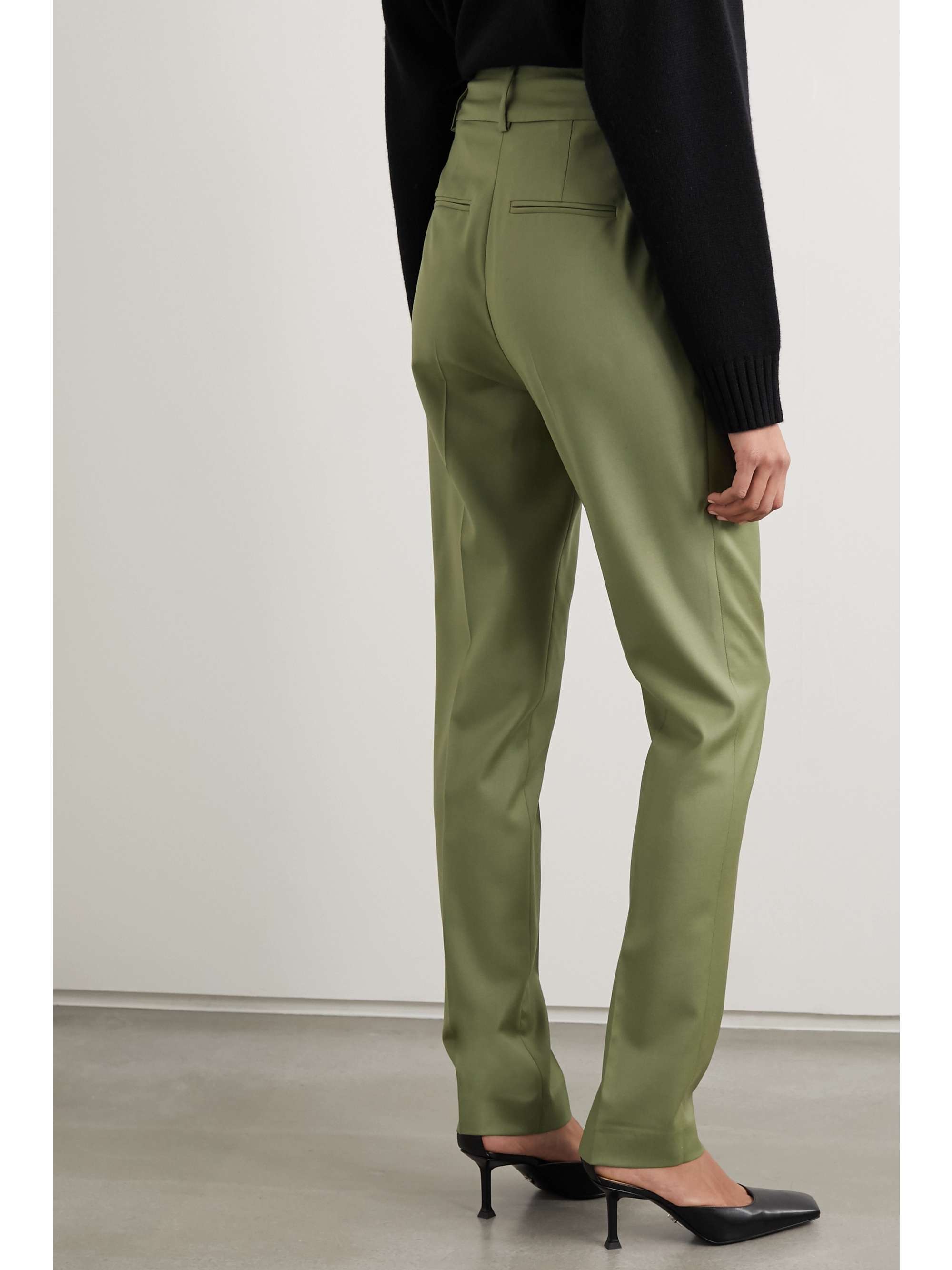 LOULOU DE SAISON Rurutu pleated wool slim-fit pants