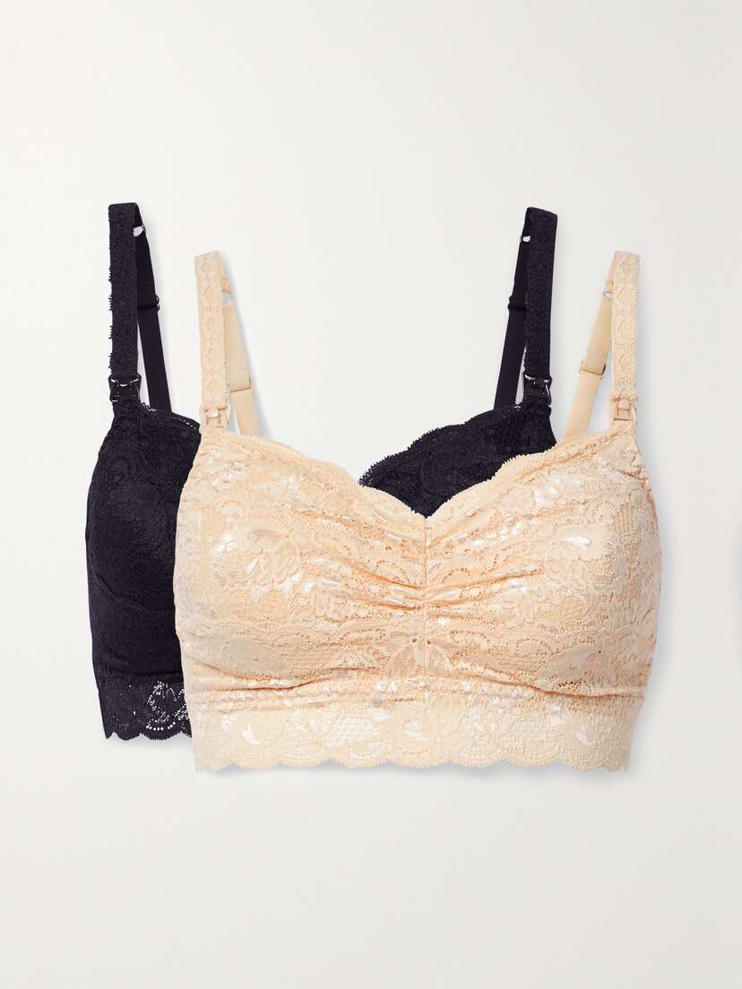 Cosabella Never Say Never Mommie Set Of Two Stretch-lace Nursing Bras - x large