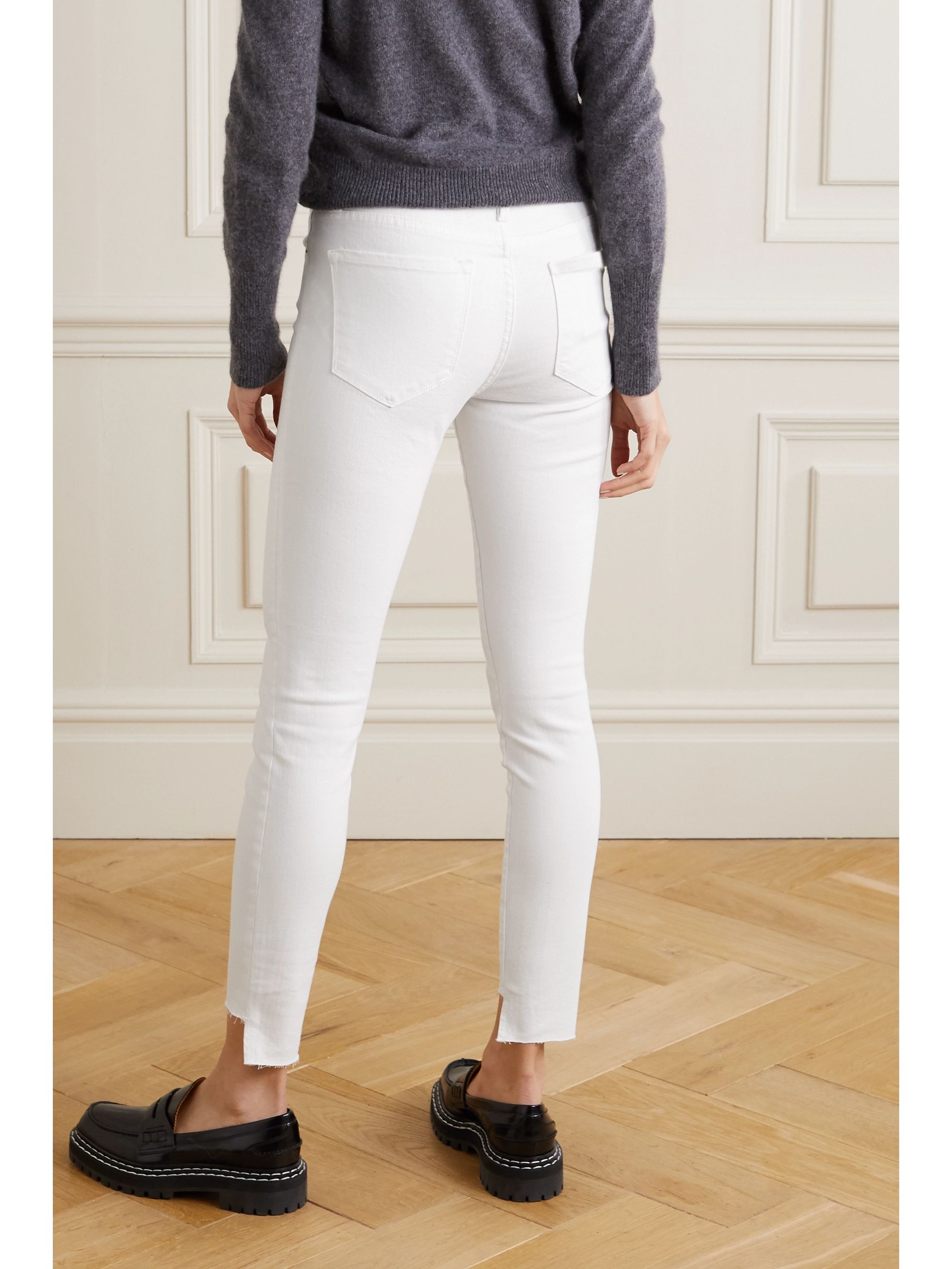 frame le skinny de jeanne leather pants