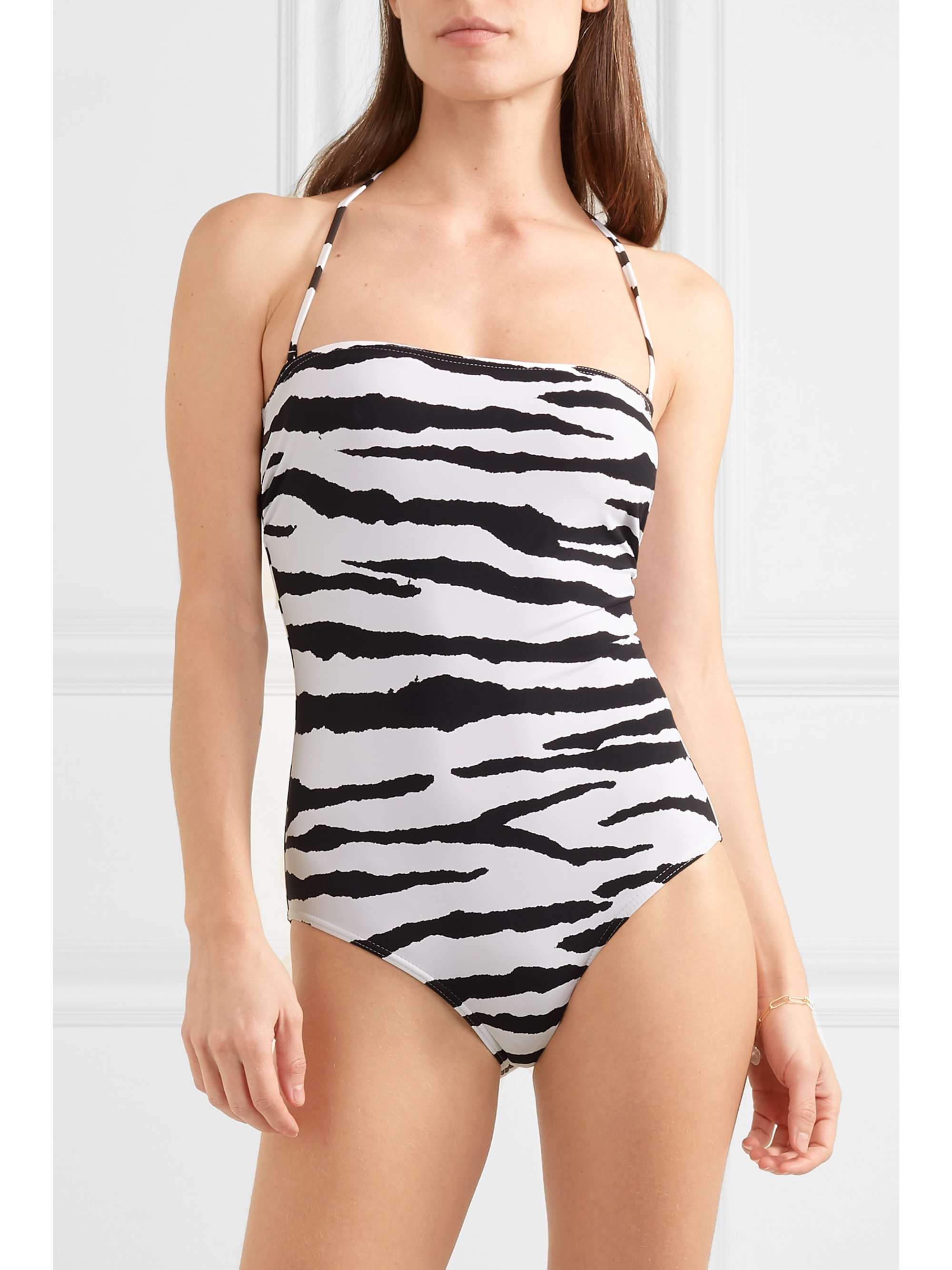 ON THE ISLAND BY MARIOS SCHWAB Petra tiger-print bandeau swimsuit