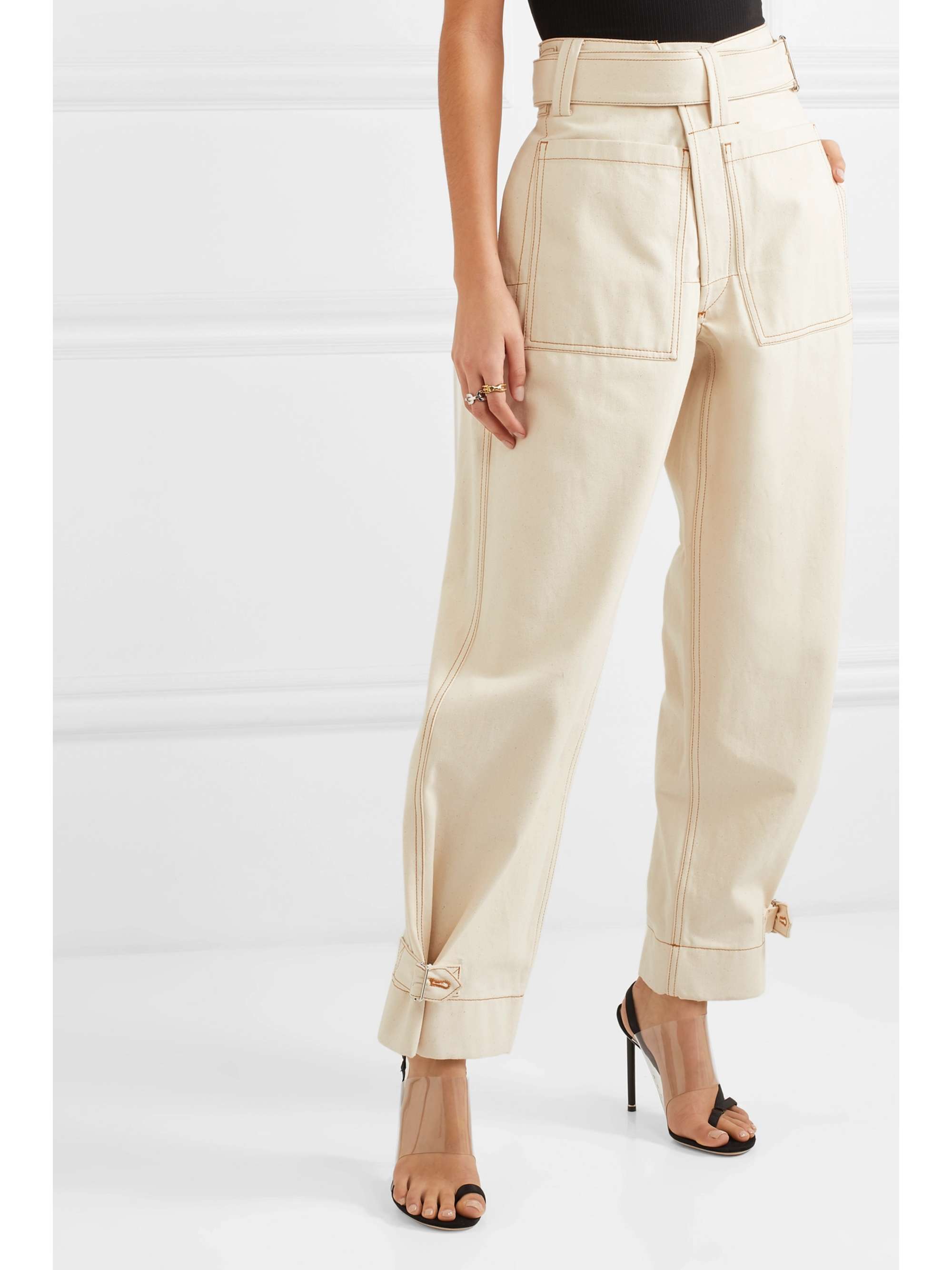 MUGLER High-rise wide-leg jeans