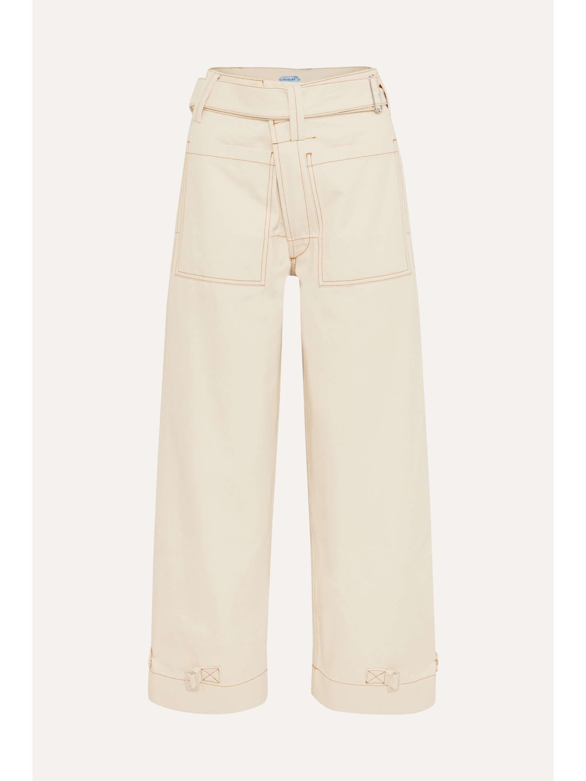 MUGLER High-rise wide-leg jeans