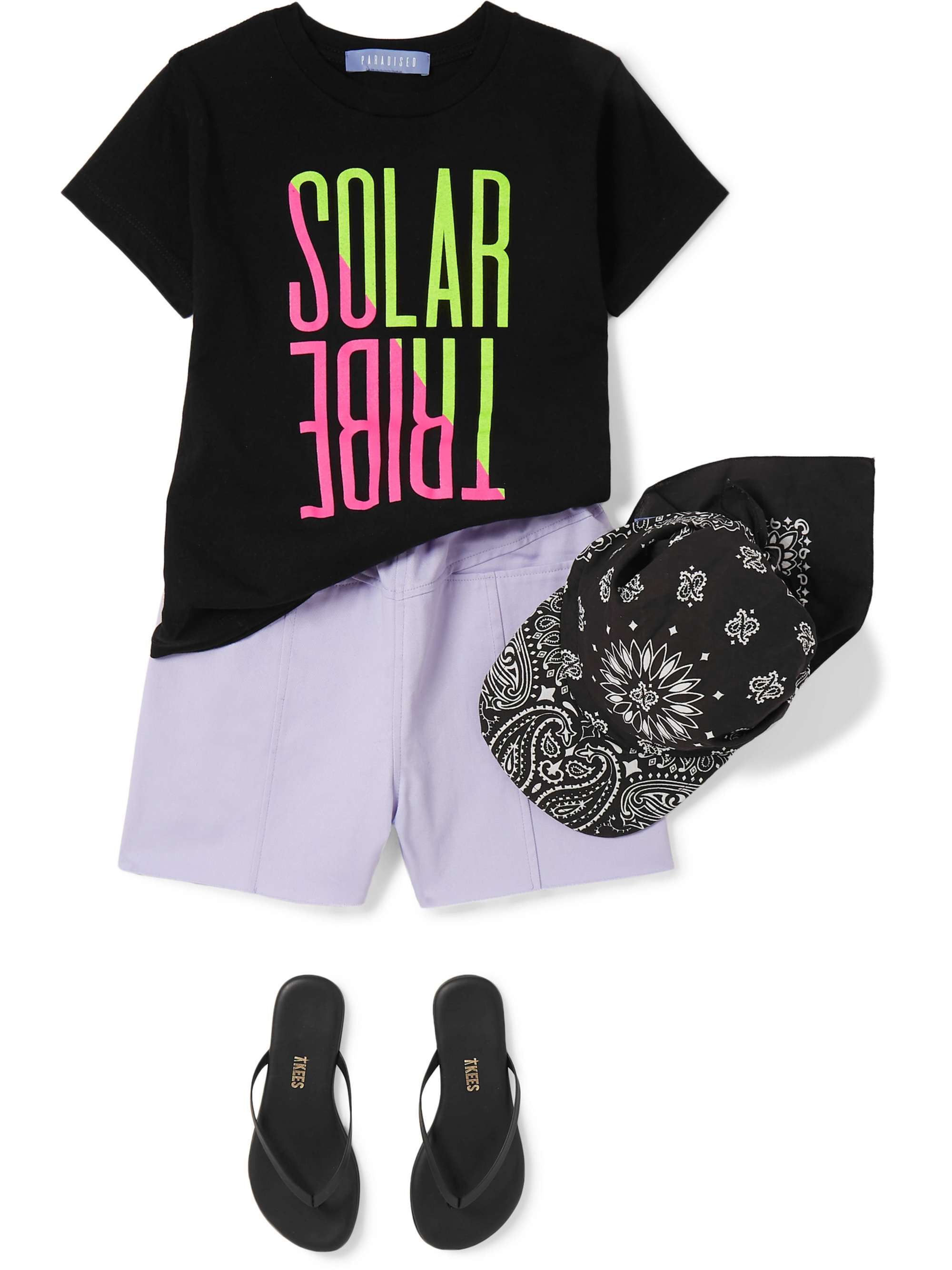 PARADISED KIDS Neon printed cotton-jersey T-shirt