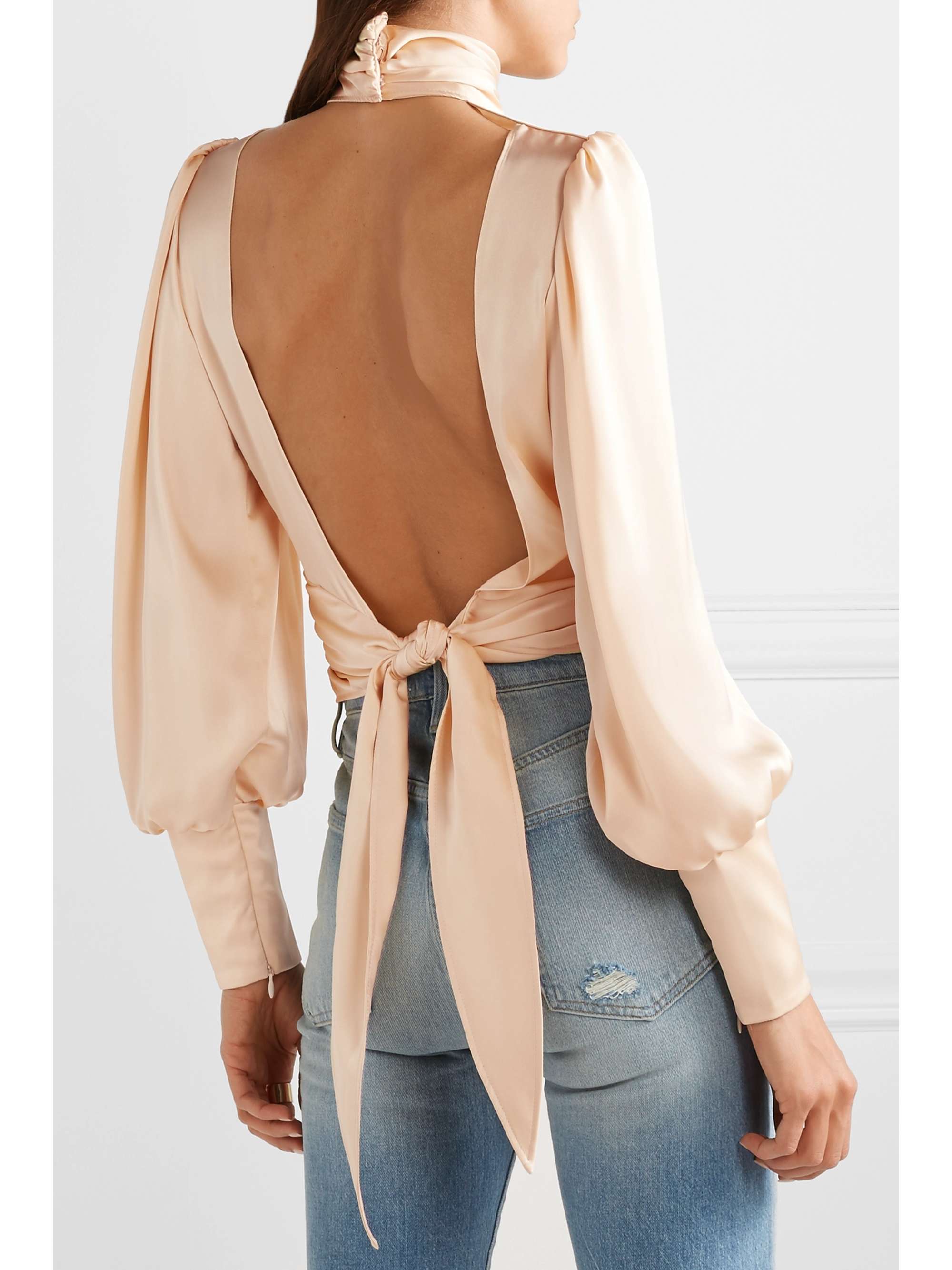 ORSEUND IRIS Night Out ruched satin blouse