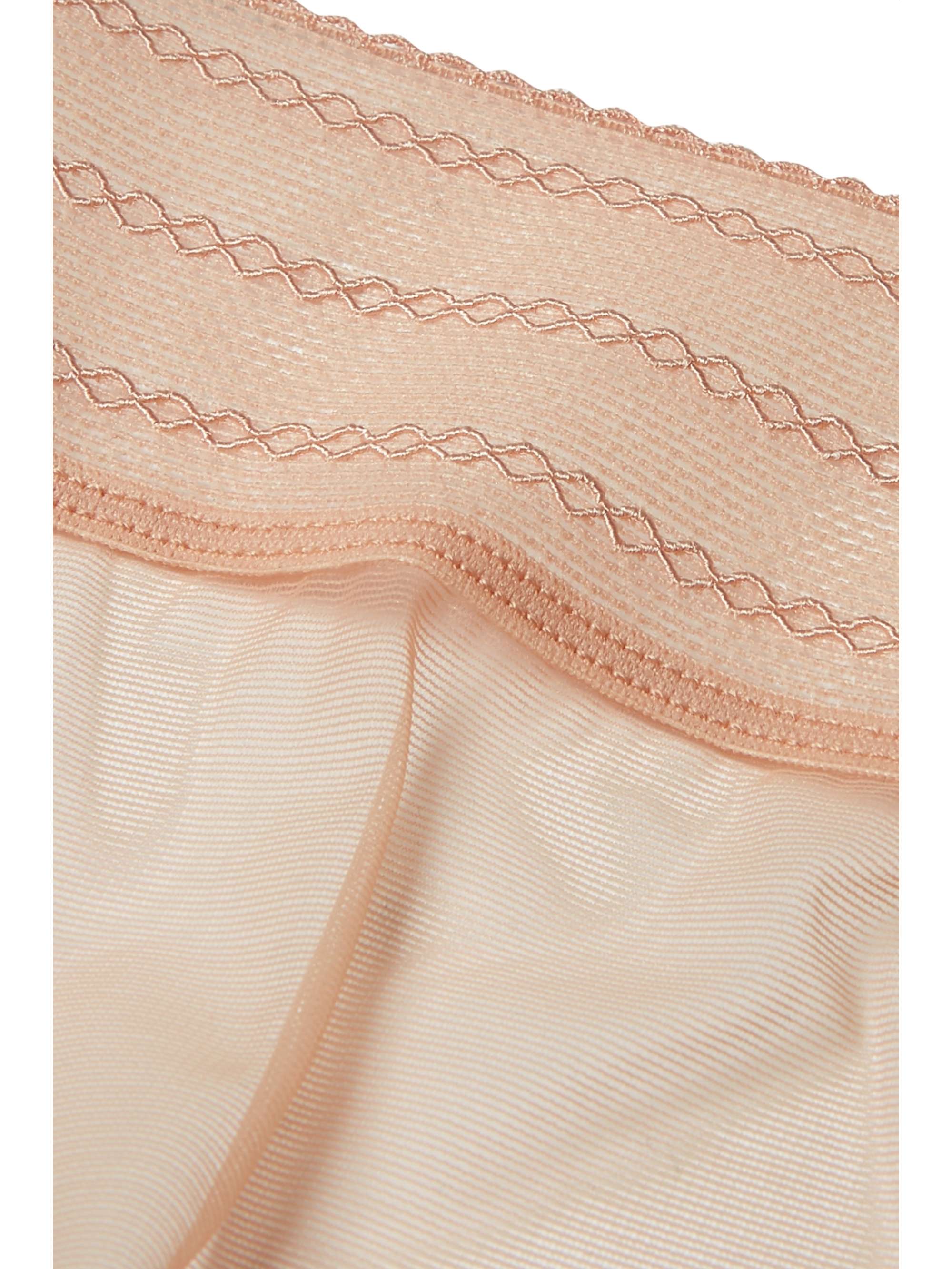 ELSE Bare lace-trimmed tulle thong