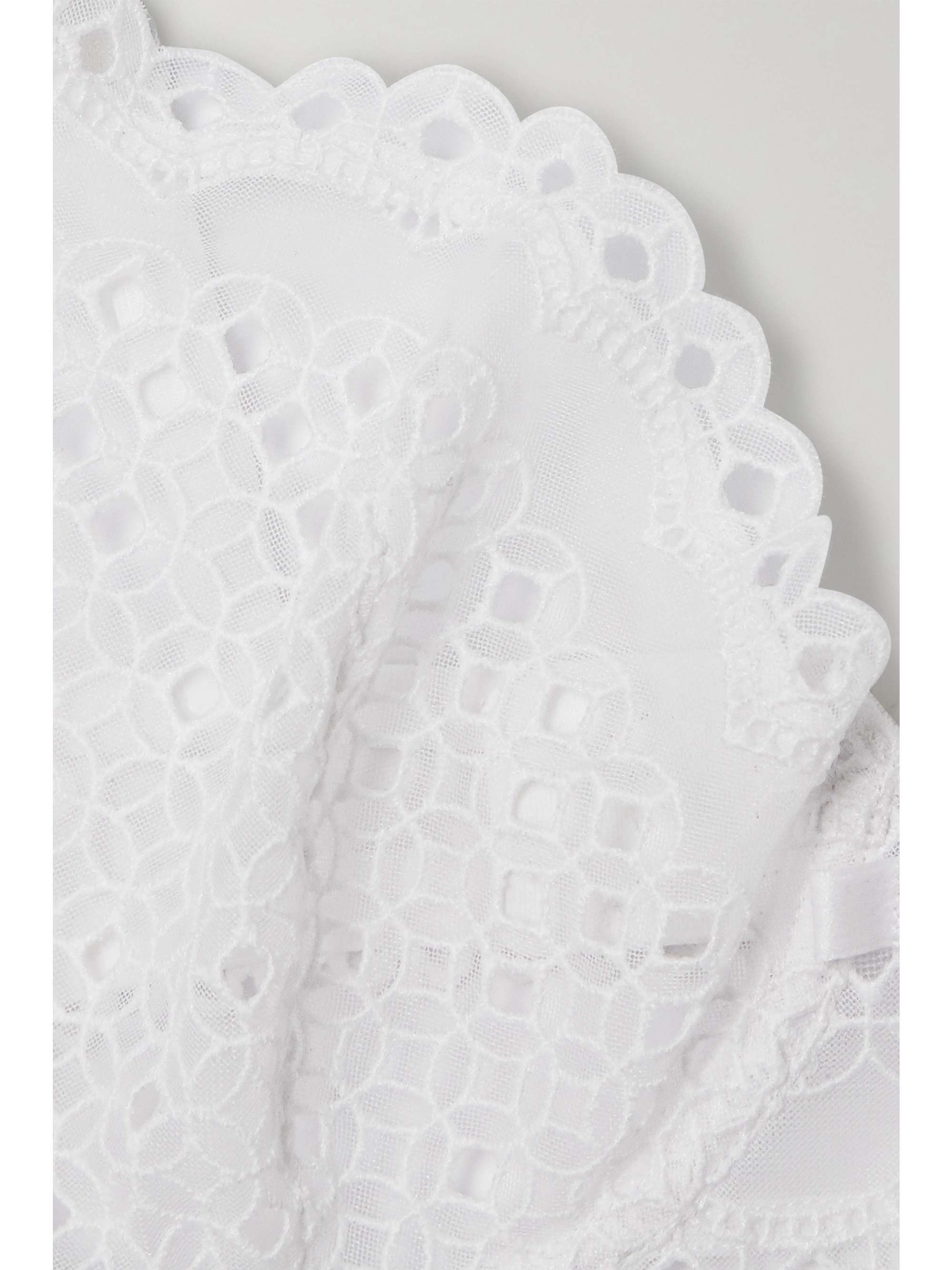 MAISON LEJABY Joli cotton and broderie anglaise tulle underwired bra