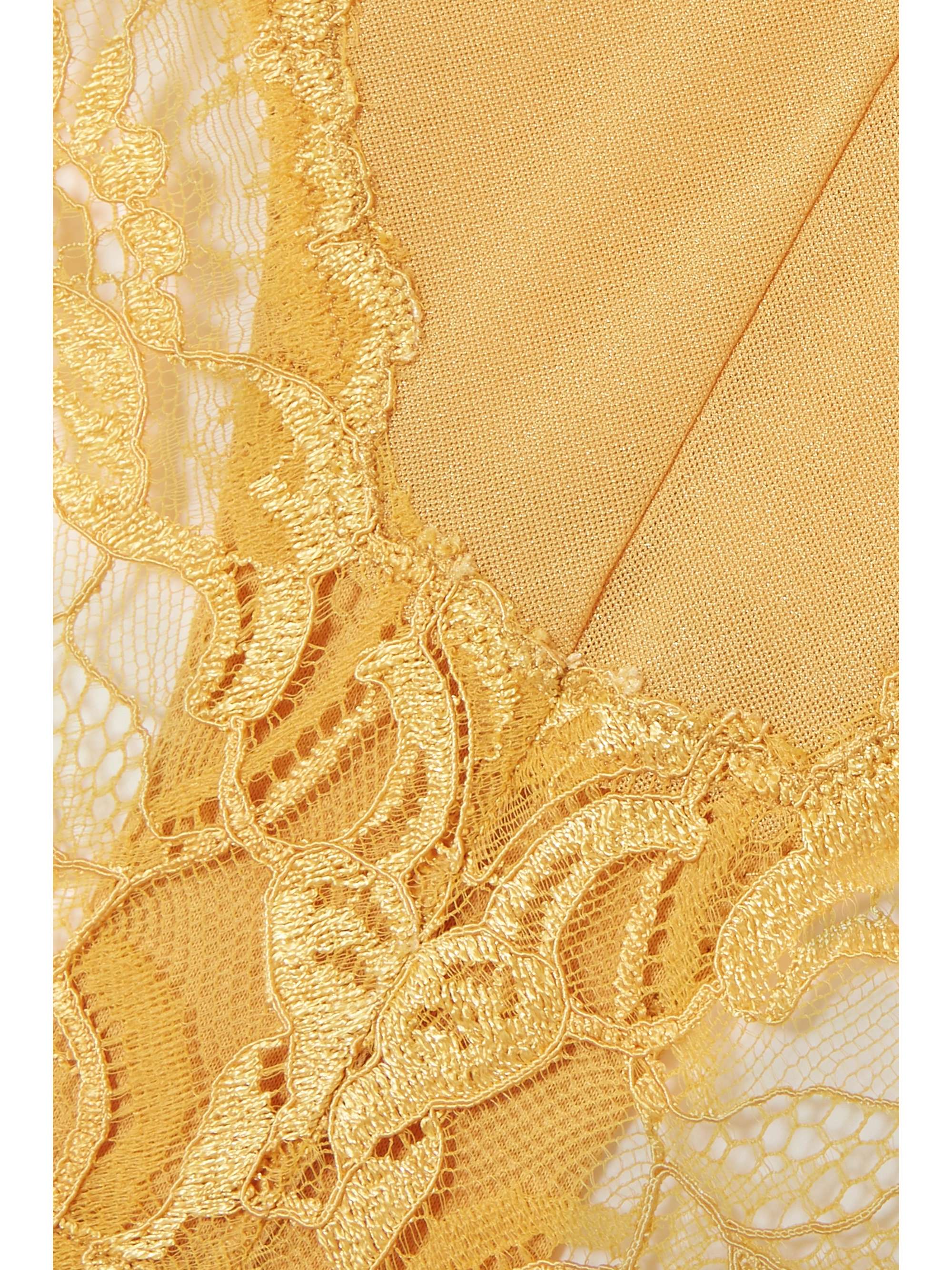LA PERLA Ambra lace-trimmed stretch-jersey briefs
