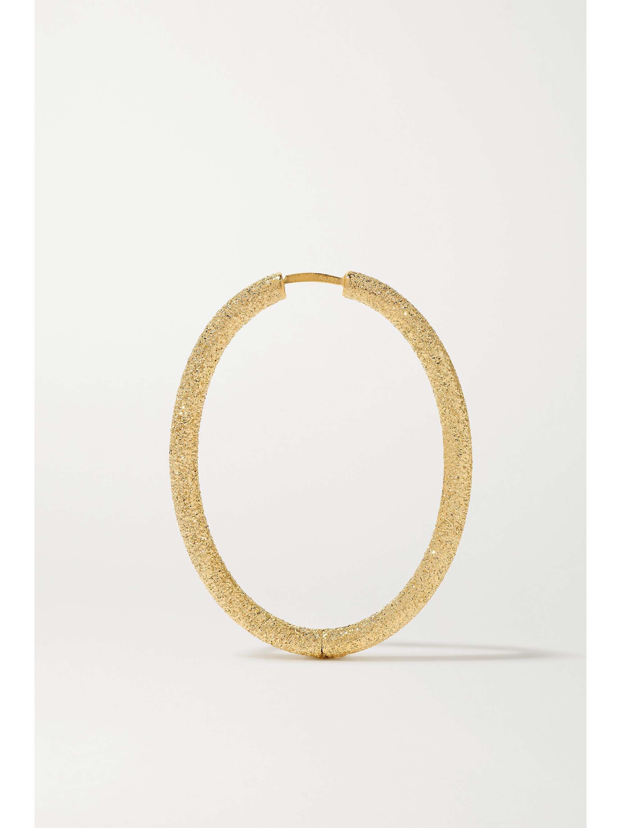 Carolina Bucci Florentine 18 Karat White Gold Hoop Earrings