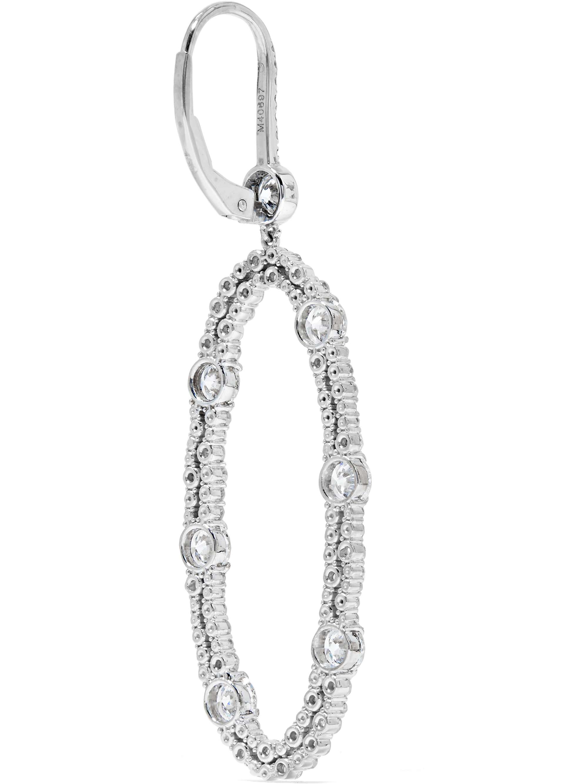 MARTIN KATZ 18-karat white gold diamond earrings