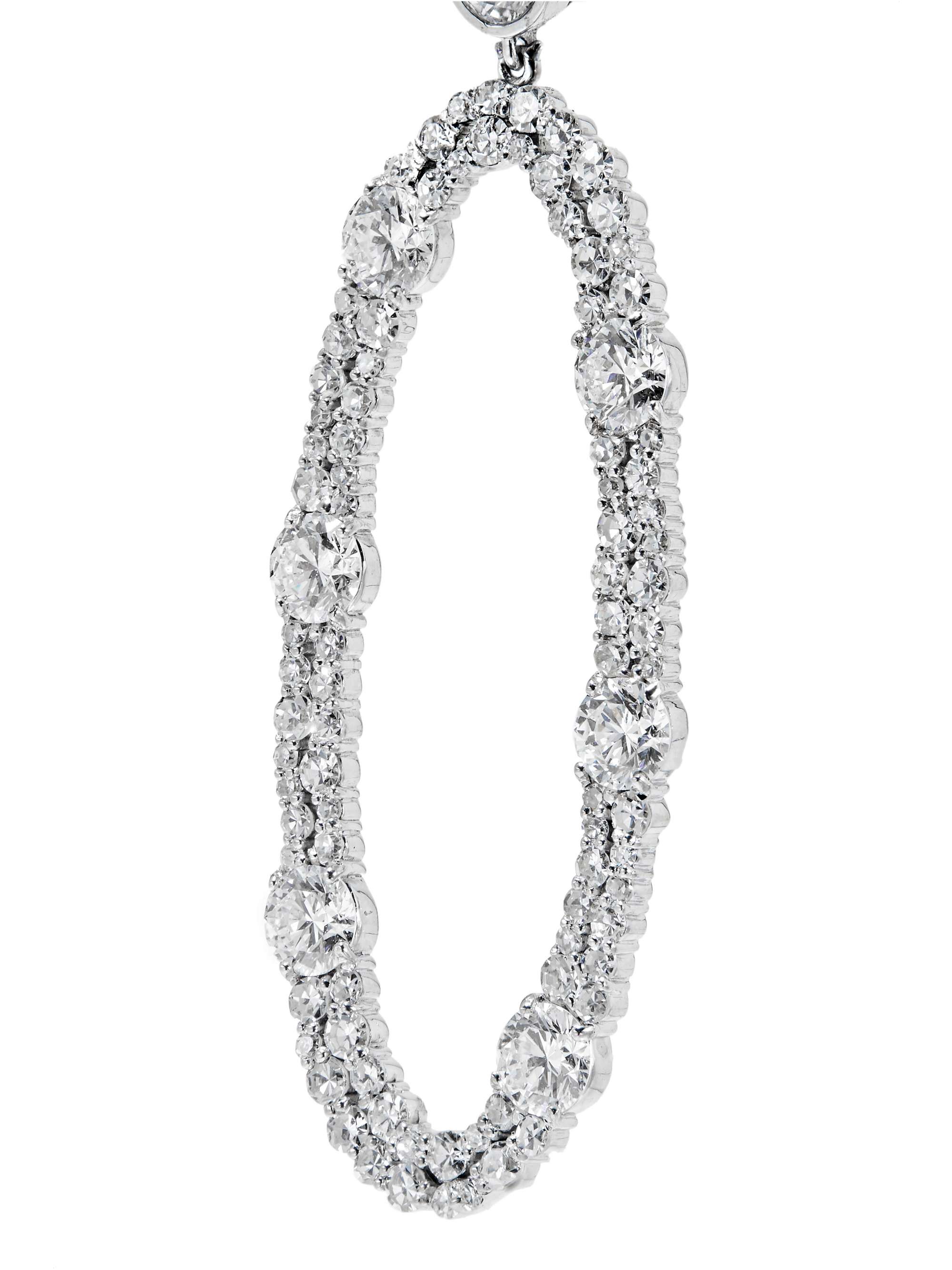 MARTIN KATZ 18-karat white gold diamond earrings