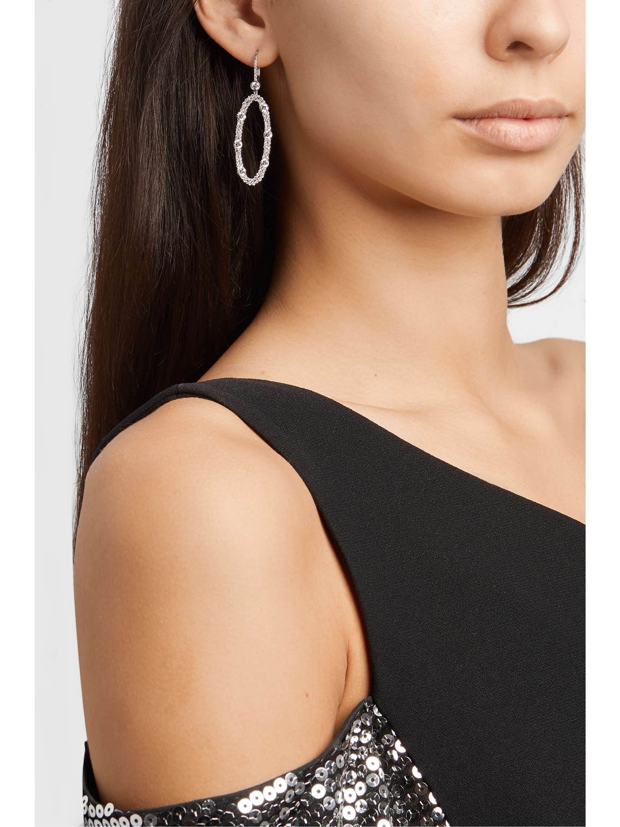 MARTIN KATZ 18-karat white gold diamond earrings