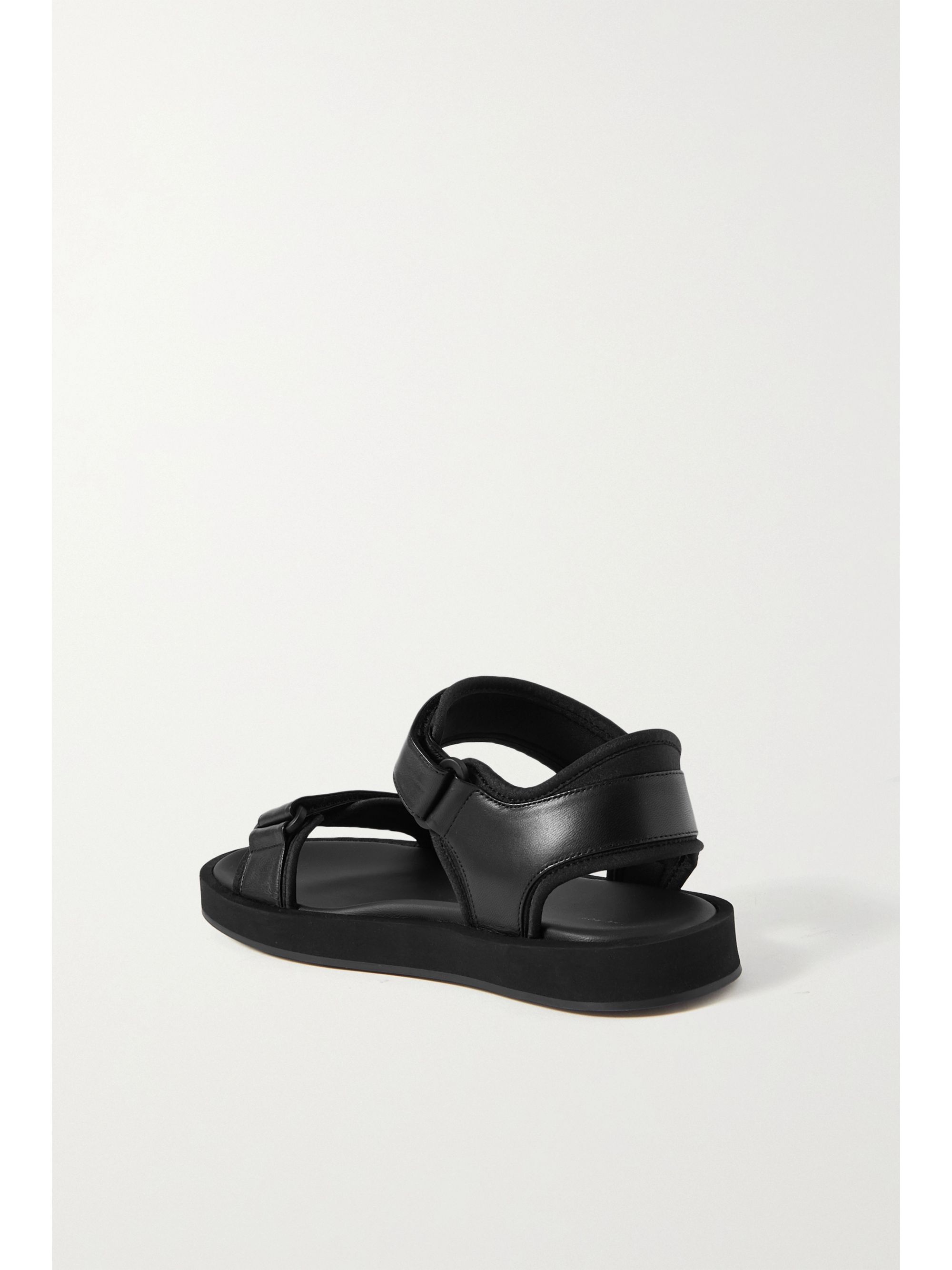 flat hook and loop strap sandals