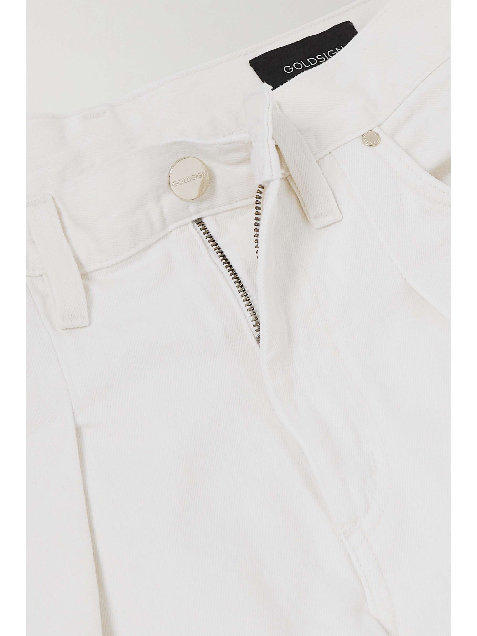 GOLDSIGN + NET SUSTAIN pleated high-rise wide-leg jeans