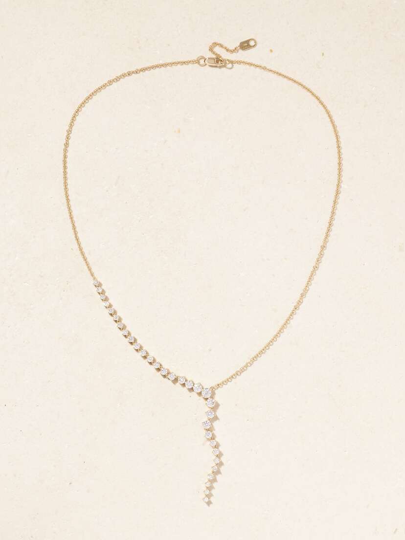 Melissa Kaye Aria Cascade 18-karat Gold Diamond Necklace