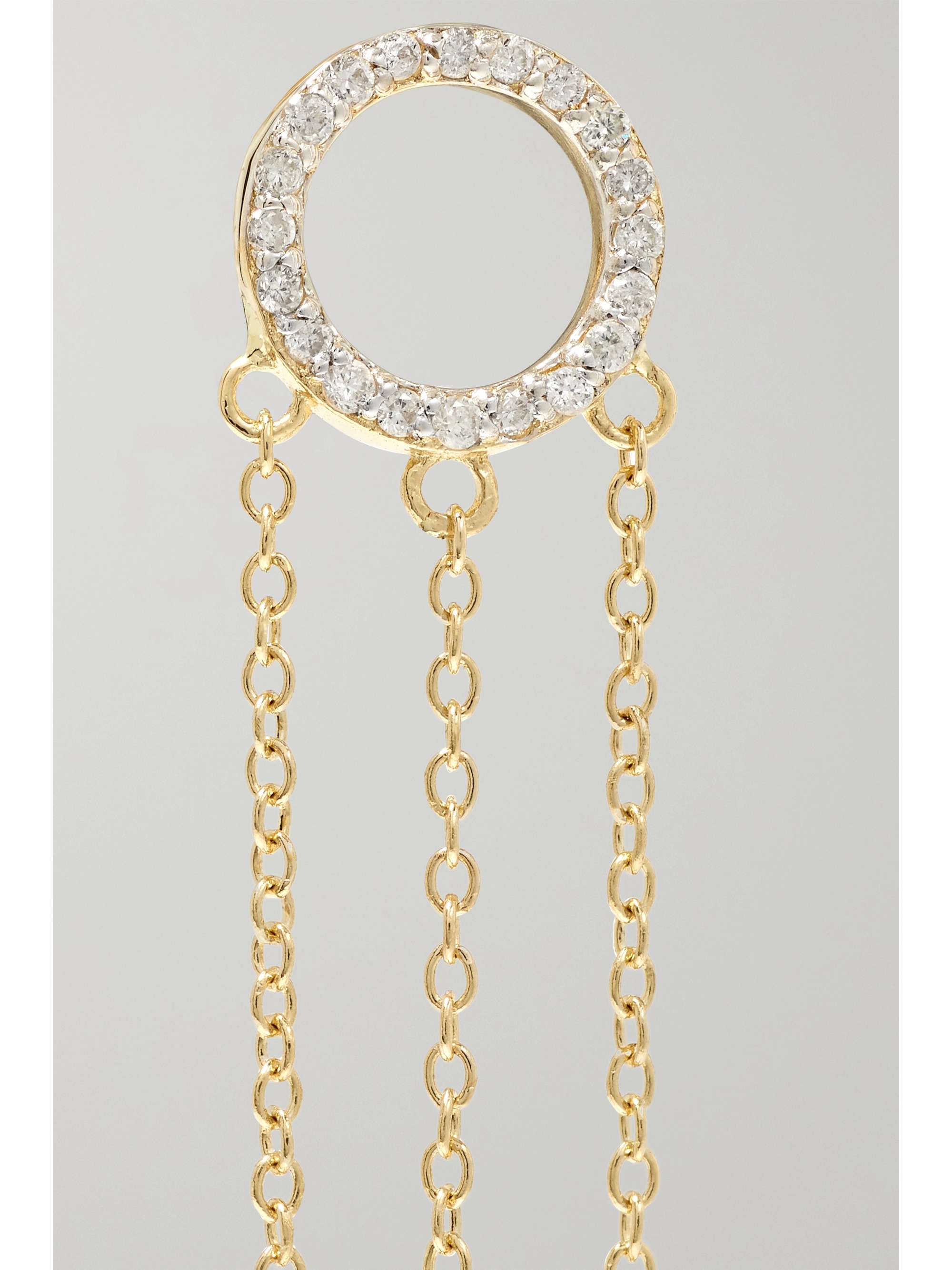 MATEO 14-karat gold, diamond and pearl earrings