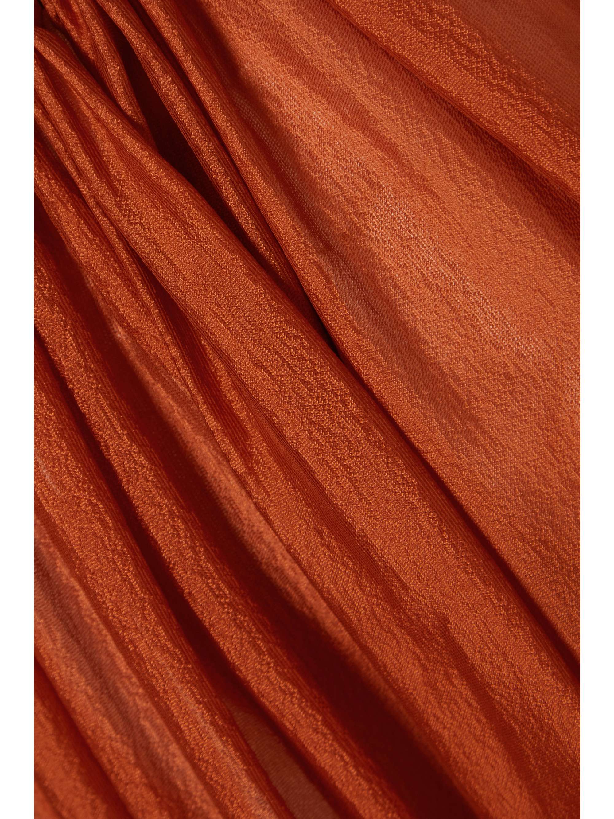 CULT GAIA Thera cutout gathered silk crepe de chine maxi dress