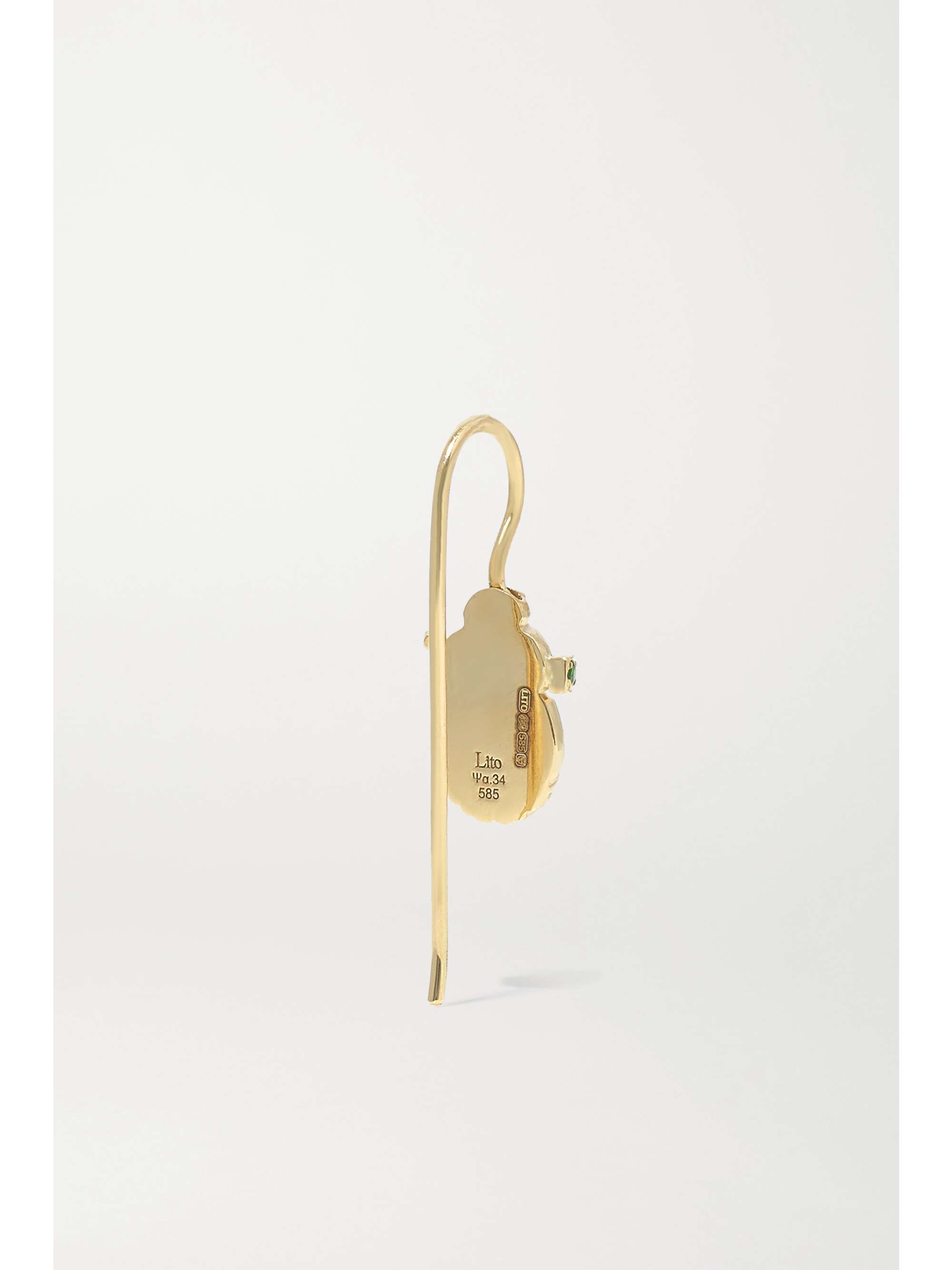 LITO Franca 14-karat gold tsavorite earrings