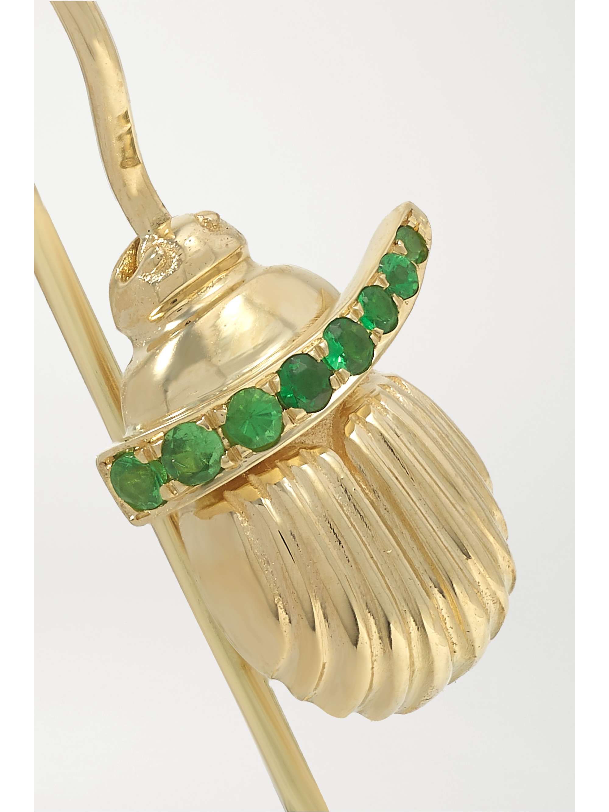 LITO Franca 14-karat gold tsavorite earrings