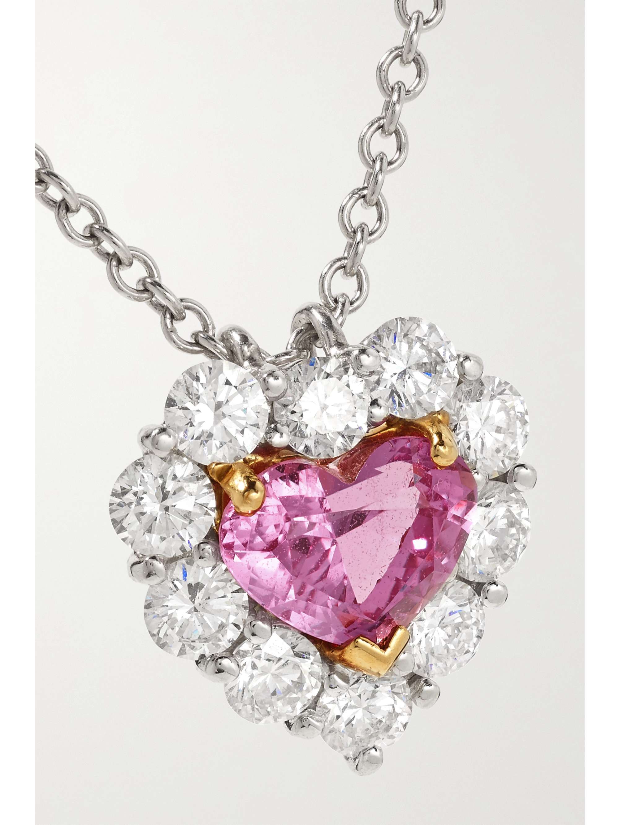 BAYCO Platinum and 18-karat gold, sapphire and diamond necklace