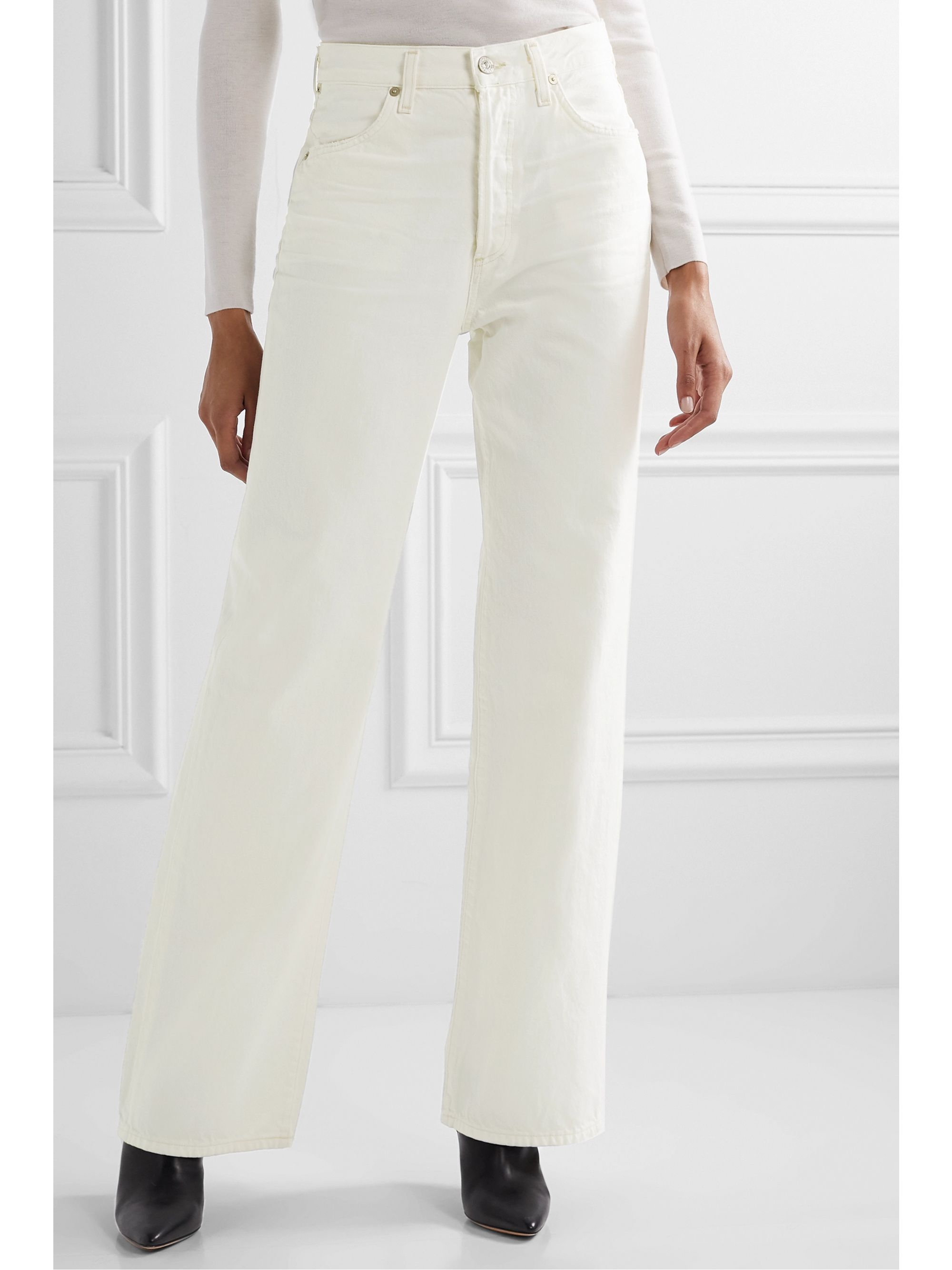 White Net Sustain Annina High Rise Wide Leg Jeans Citizens Of Humanity Net A Porter