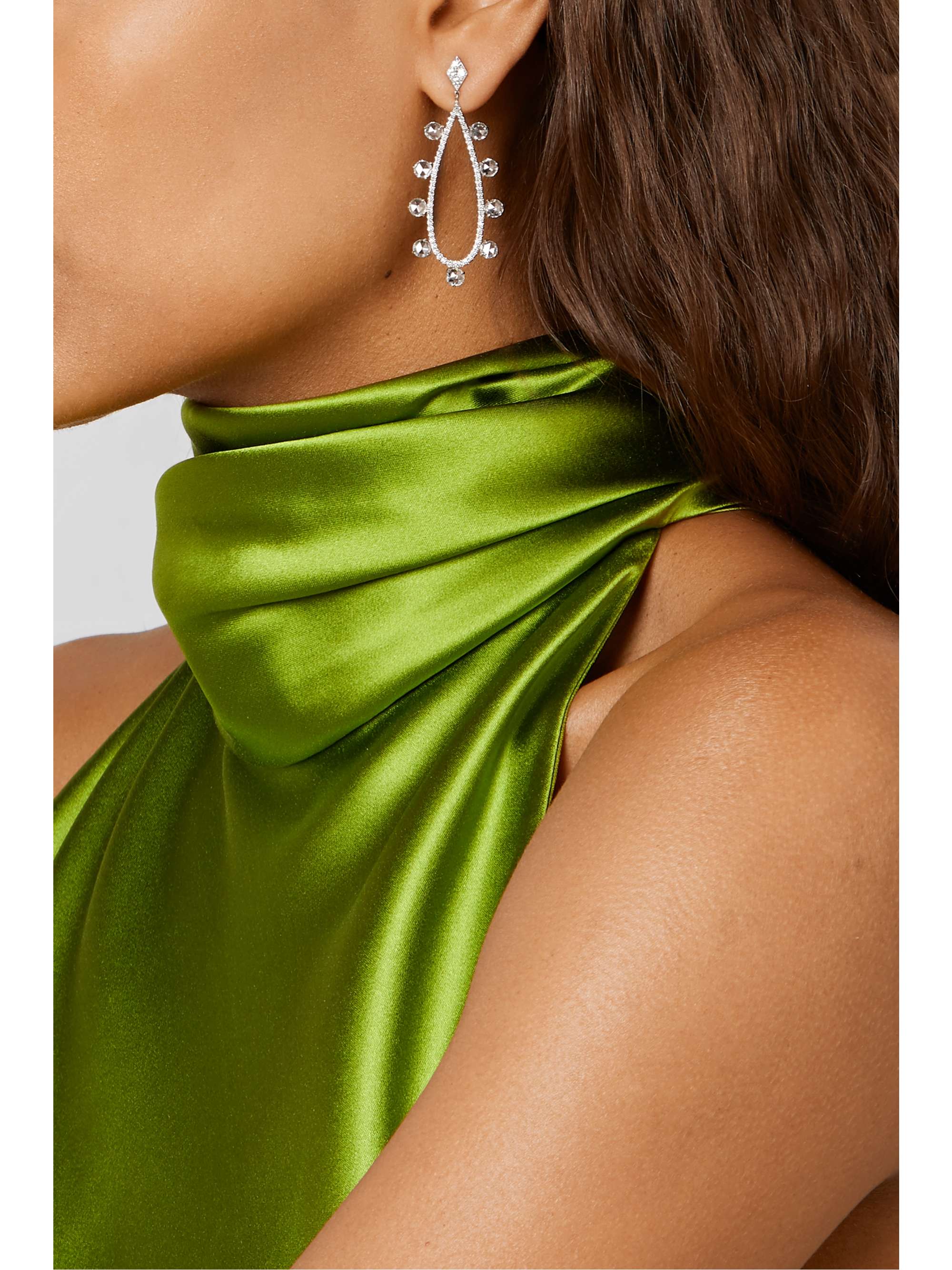 MARTIN KATZ 18-karat white gold diamond earrings