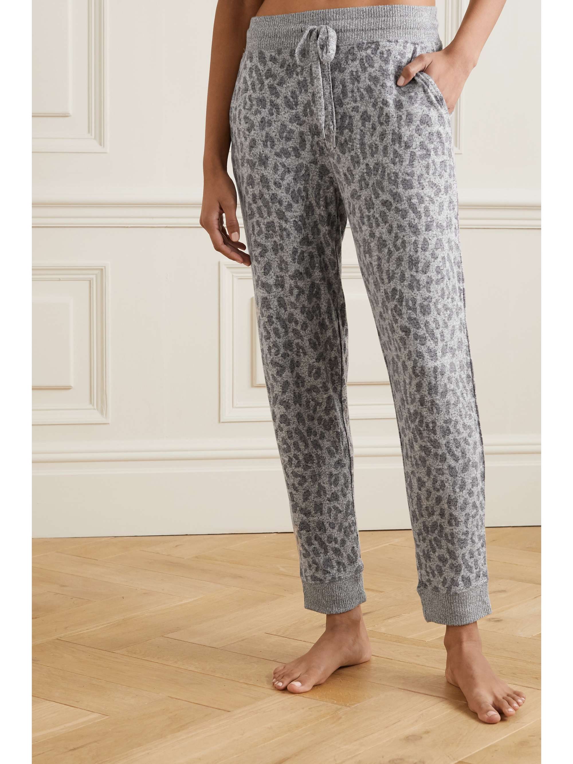 RAILS Kingston leopard-print brushed-jersey track pants