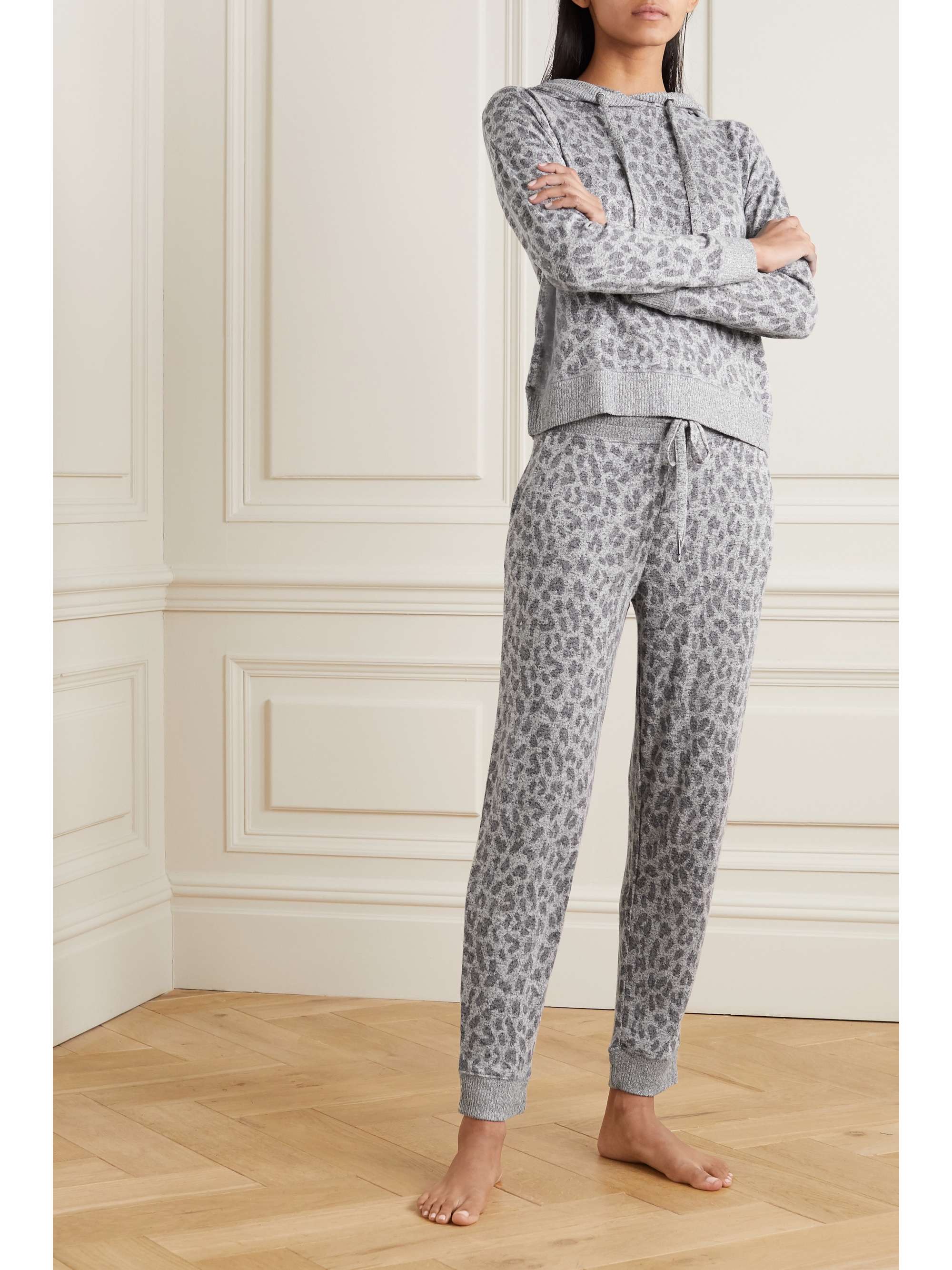 RAILS Kingston leopard-print brushed-jersey track pants
