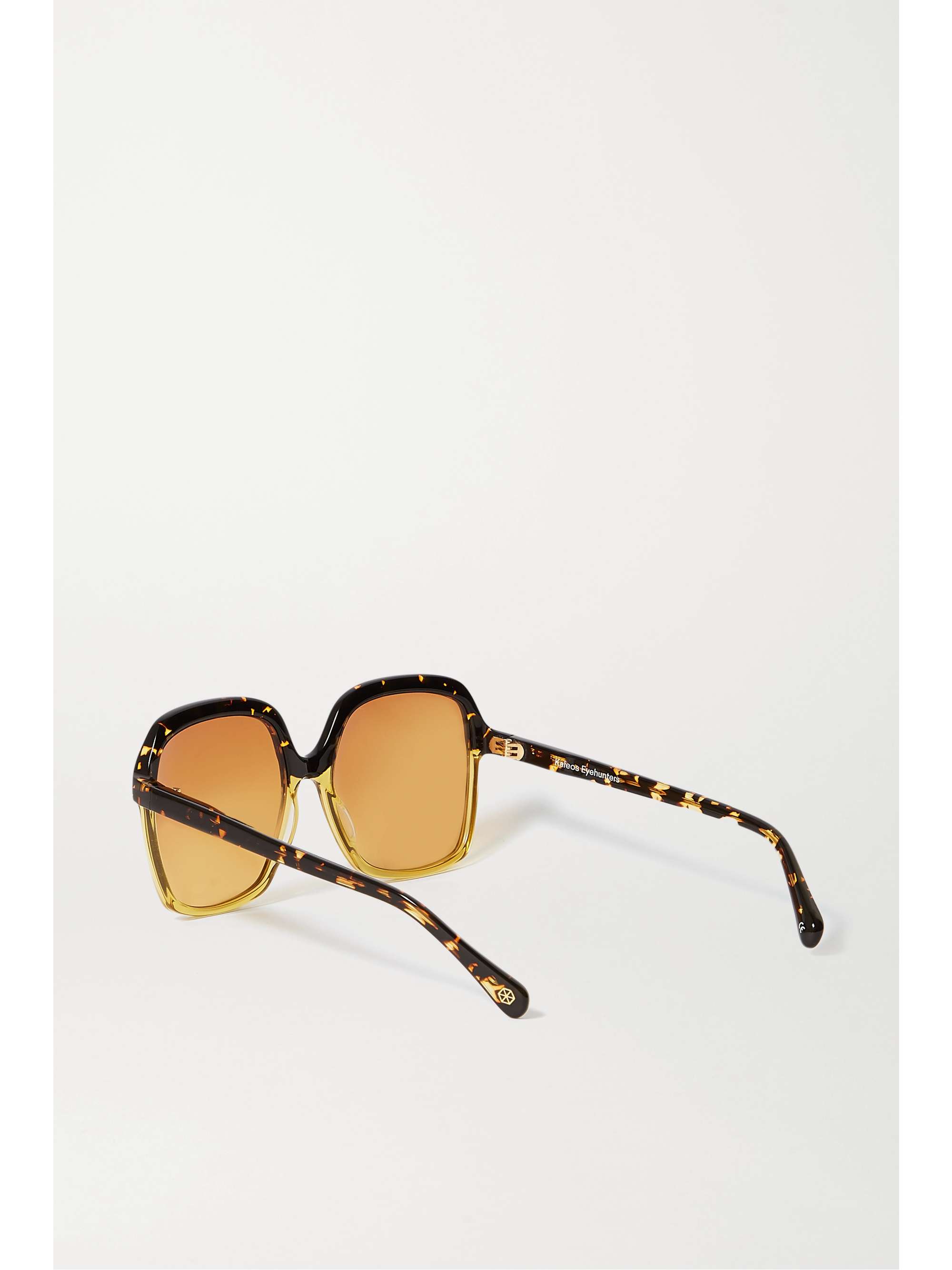 Kaleos Clarke oversized square-frame tortoiseshell acetate sunglasses
