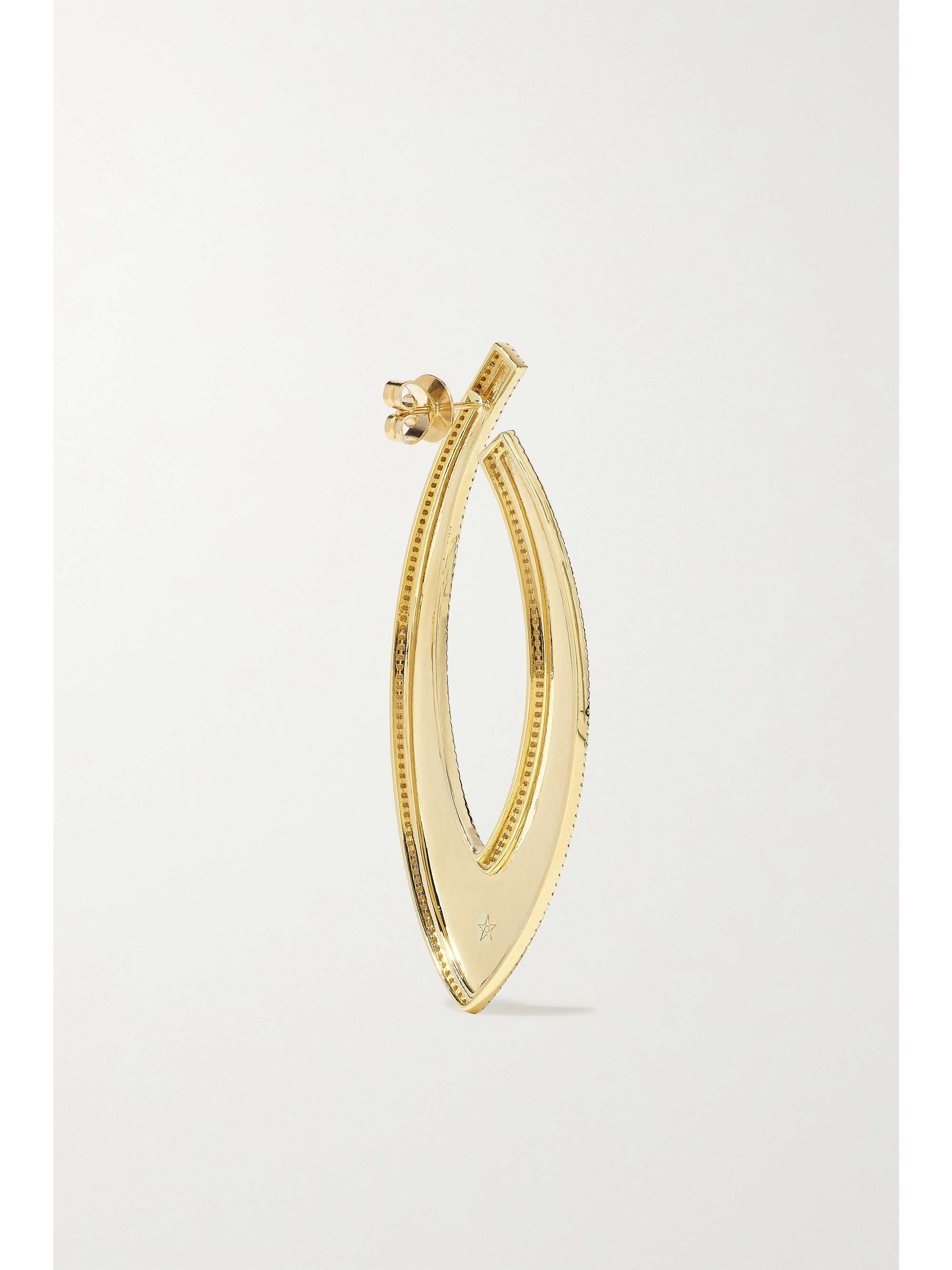 OFIRA Bevel 18-karat gold diamond earrings