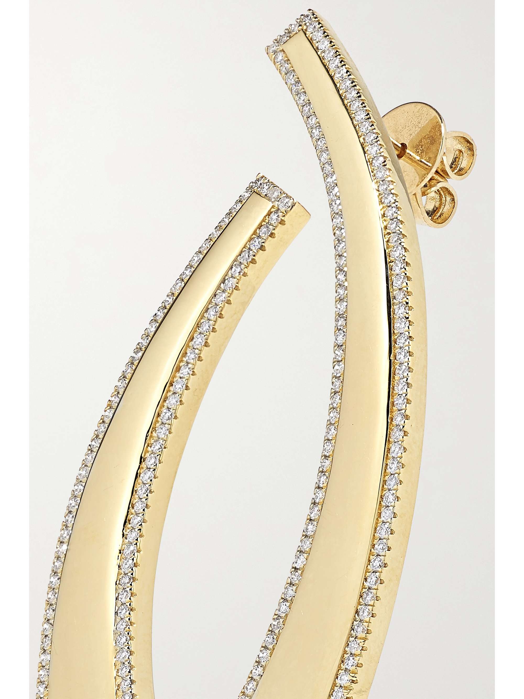 OFIRA Bevel 18-karat gold diamond earrings