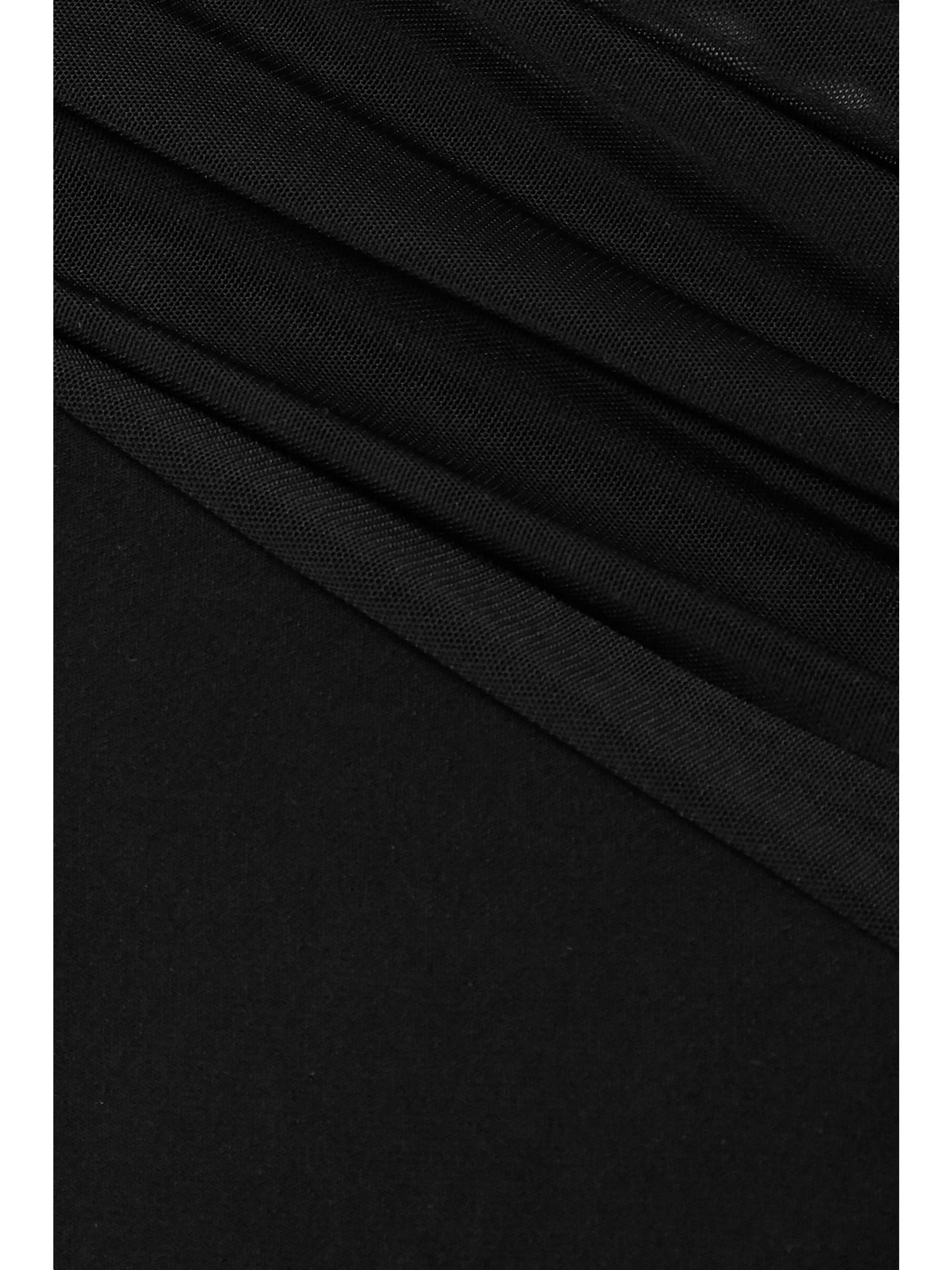 CUSHNIE ET OCHS Off-the-shoulder ruched tulle and cady top