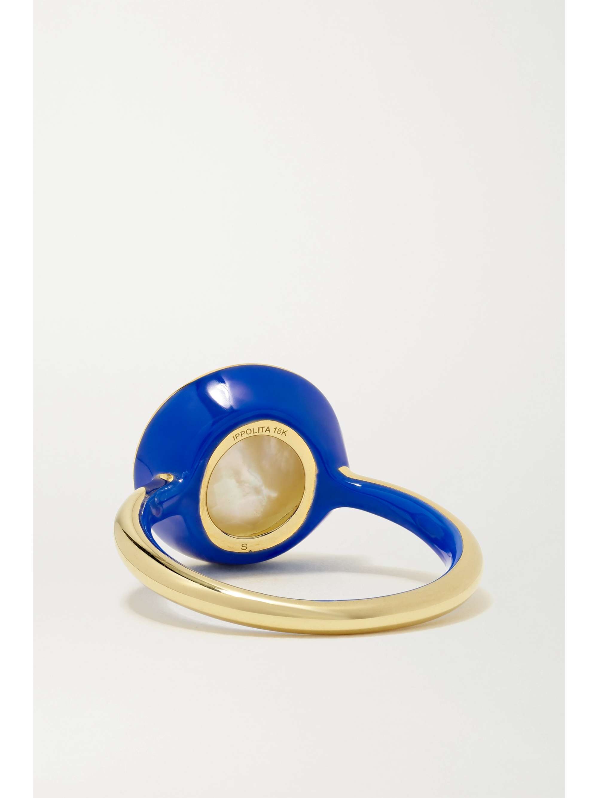IPPOLITA Lollipop Carnevale 18-karat gold, ceramic, mother-of-pearl and diamond ring