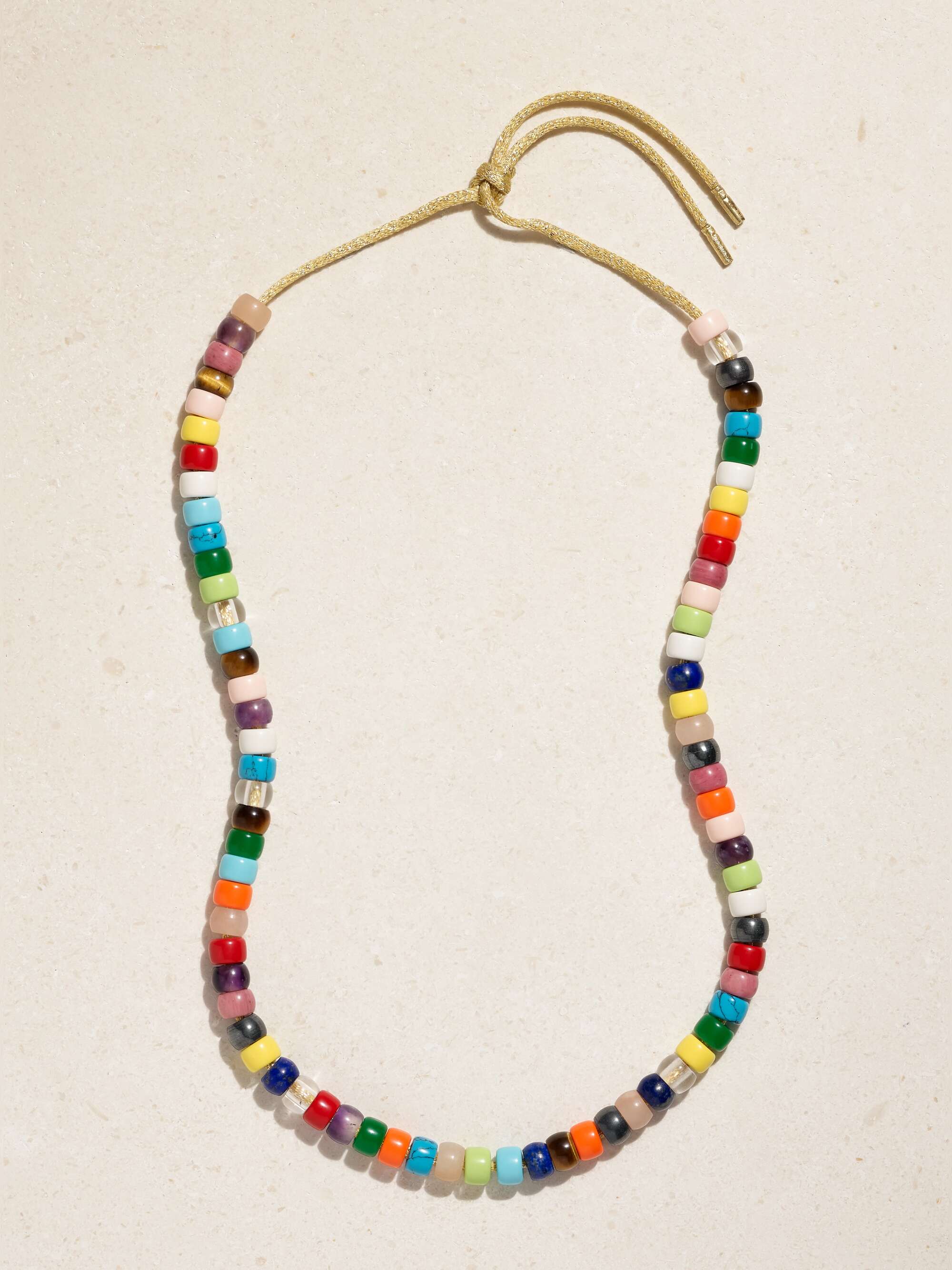 CAROLINA BUCCI FORTE Beads Rainbow 18 karat gold and Lurex multi