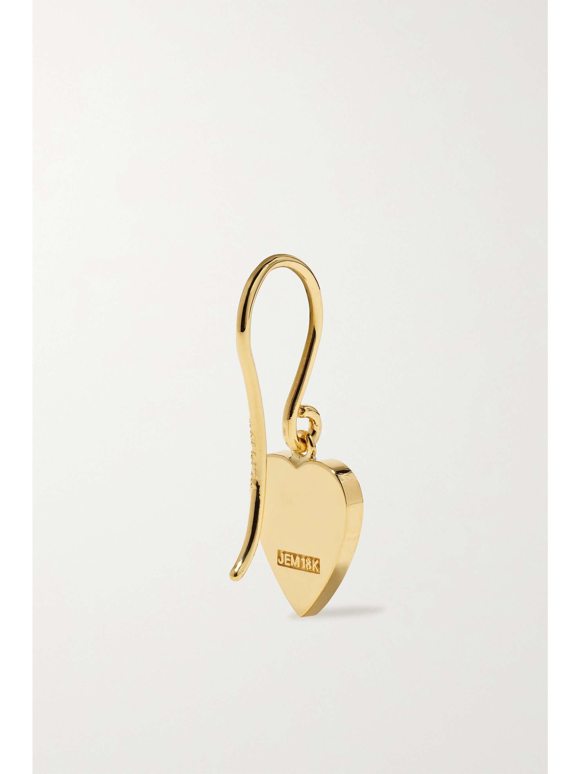 JENNIFER MEYER Mini Heart 18-karat gold turquoise earrings