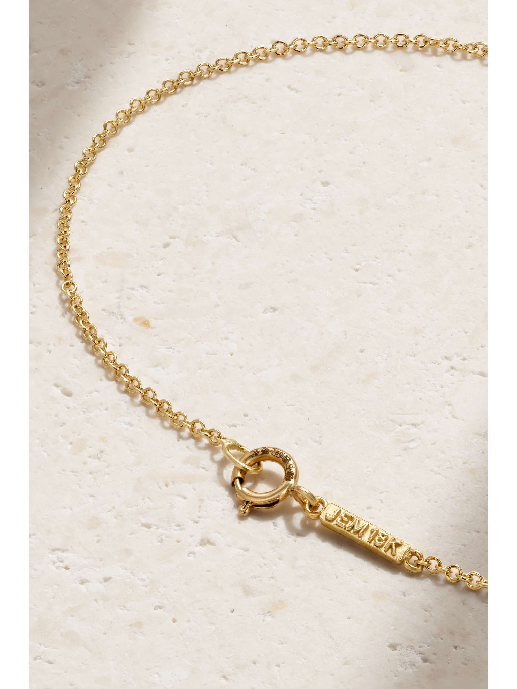 JENNIFER MEYER Mini Heart 18-karat gold lapis lazuli necklace