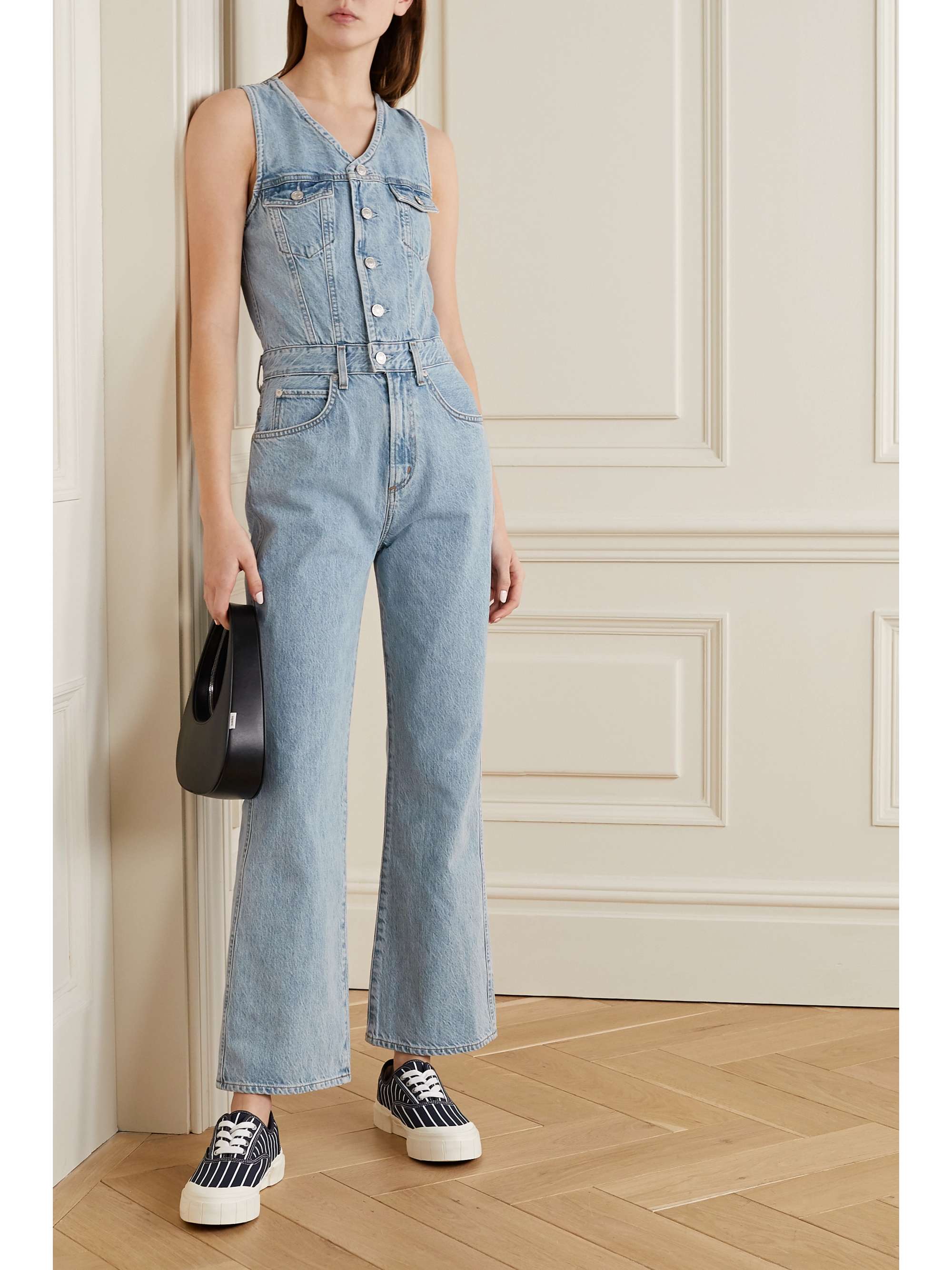 70s denim jumpsuit