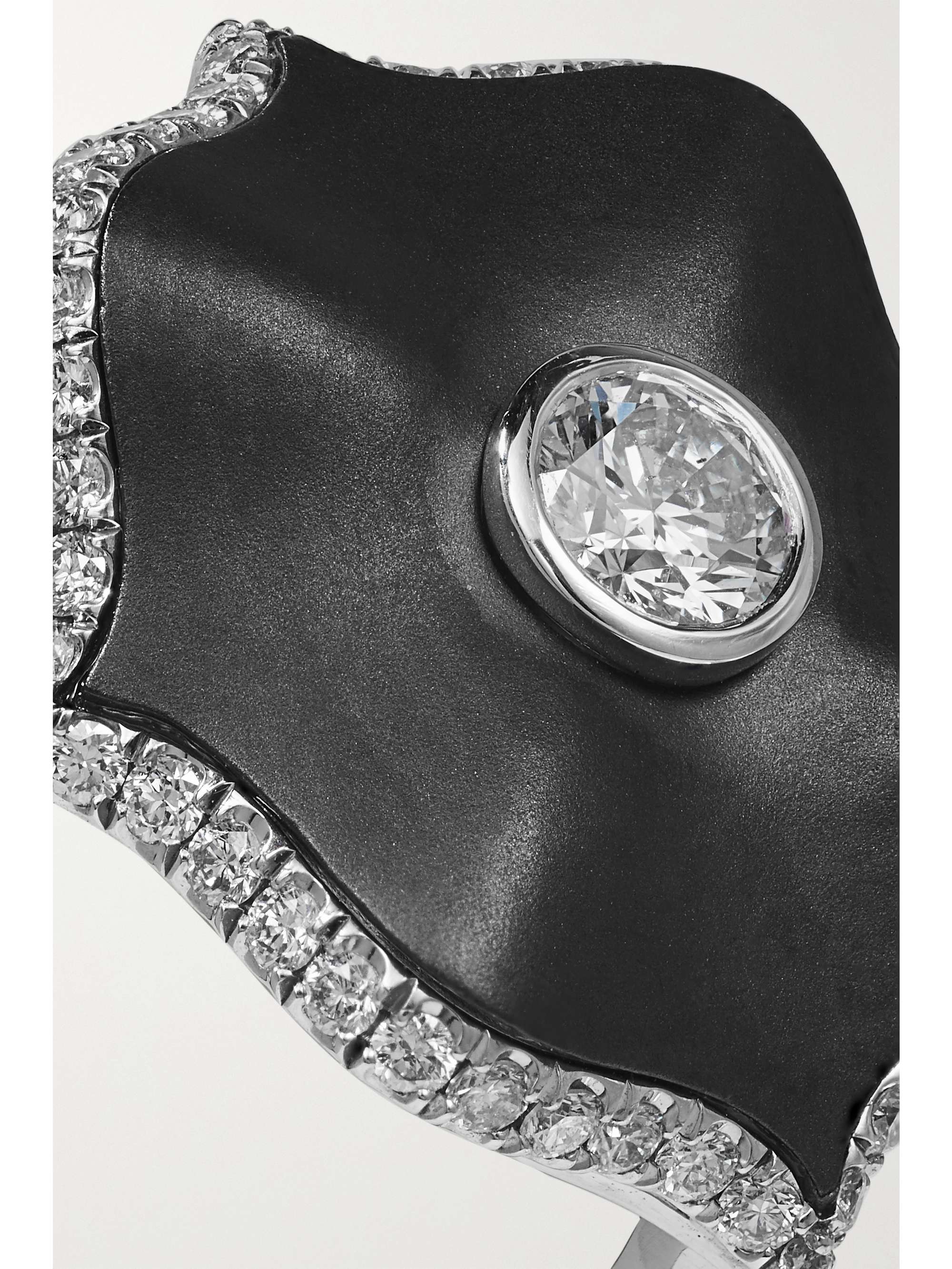 BAYCO Platinum, diamond and ceramic earrings